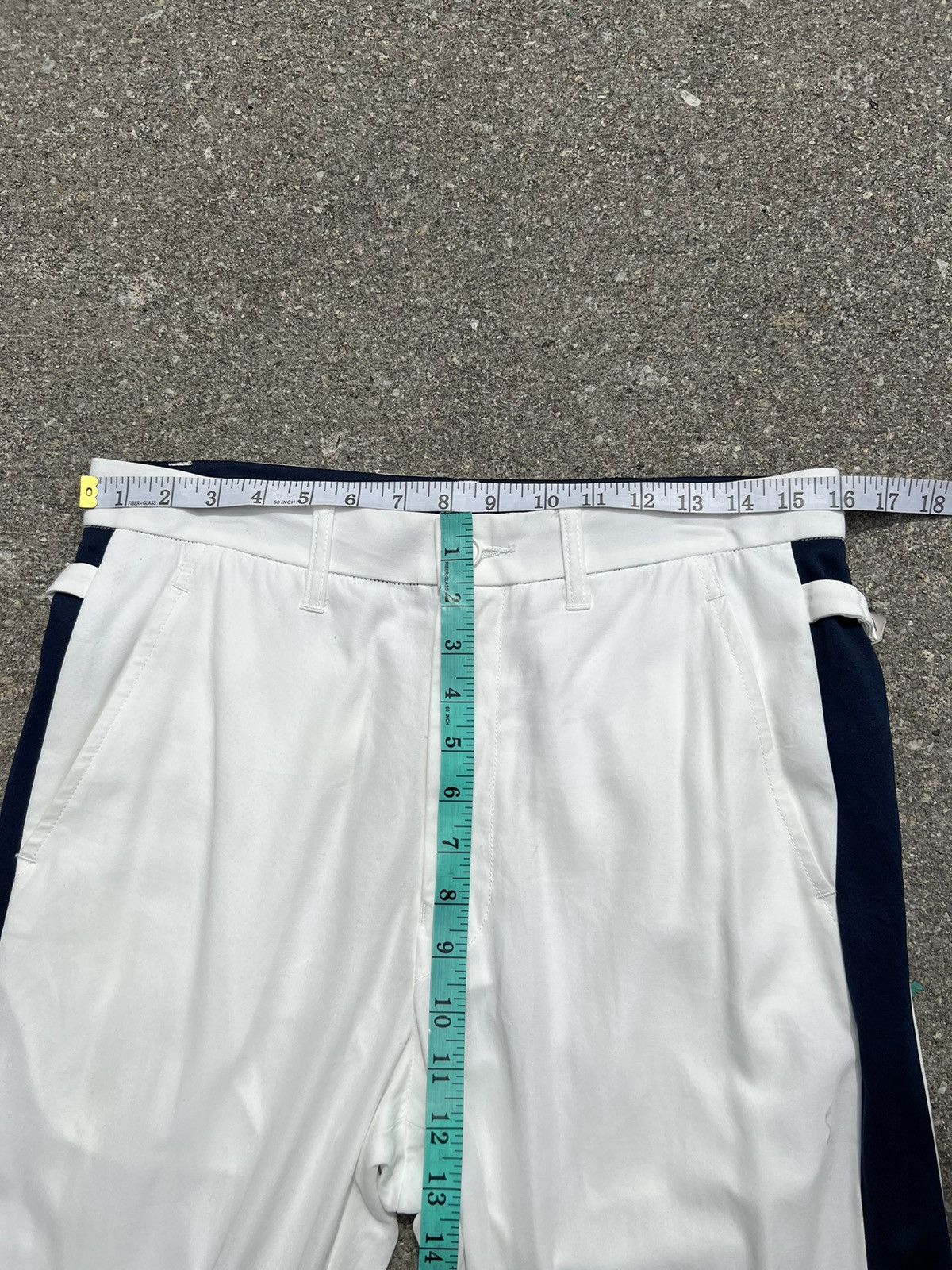 CABANE de ZUCCa × Issey Miyake Cabane de Zucca Japan Side Striped White Trouser Pant Size US 32 / EU 48 - 2 Thumbnail