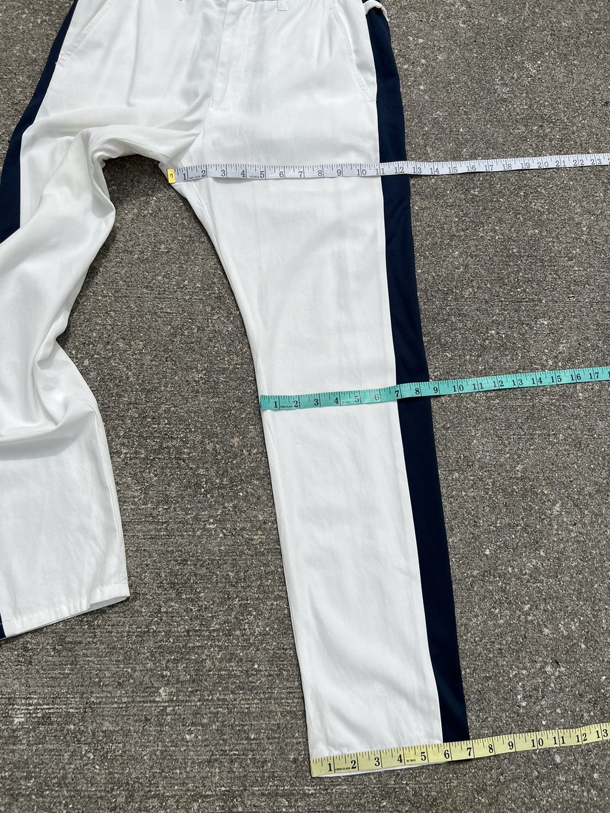 CABANE de ZUCCa × Issey Miyake Cabane de Zucca Japan Side Striped White Trouser Pant Size US 32 / EU 48 - 3 Thumbnail