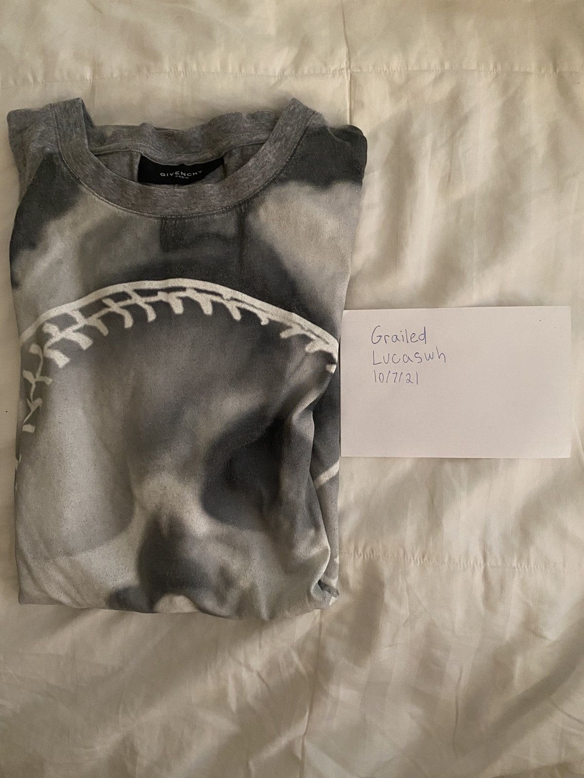 Givenchy Givenchy Grey Skull Baseball Rottweiler T-shirt Size US L / EU 52-54 / 3 - 4 Thumbnail