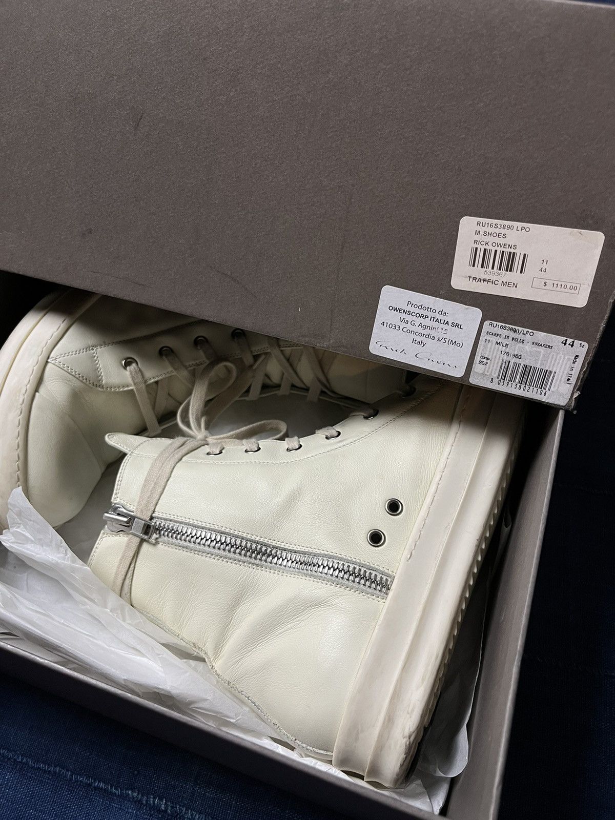 Rick Owens SS16 Mainline Ramones Milk/Milk RARE Size US 11 / EU 44 - 12 Thumbnail