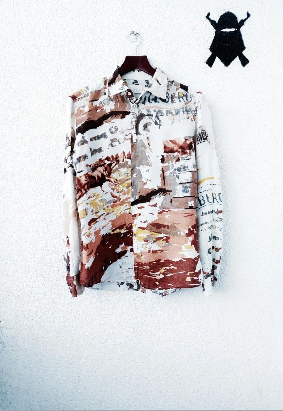 VINTAGE ICEBERG LINO SHIRT PRINTED M MEDIUM