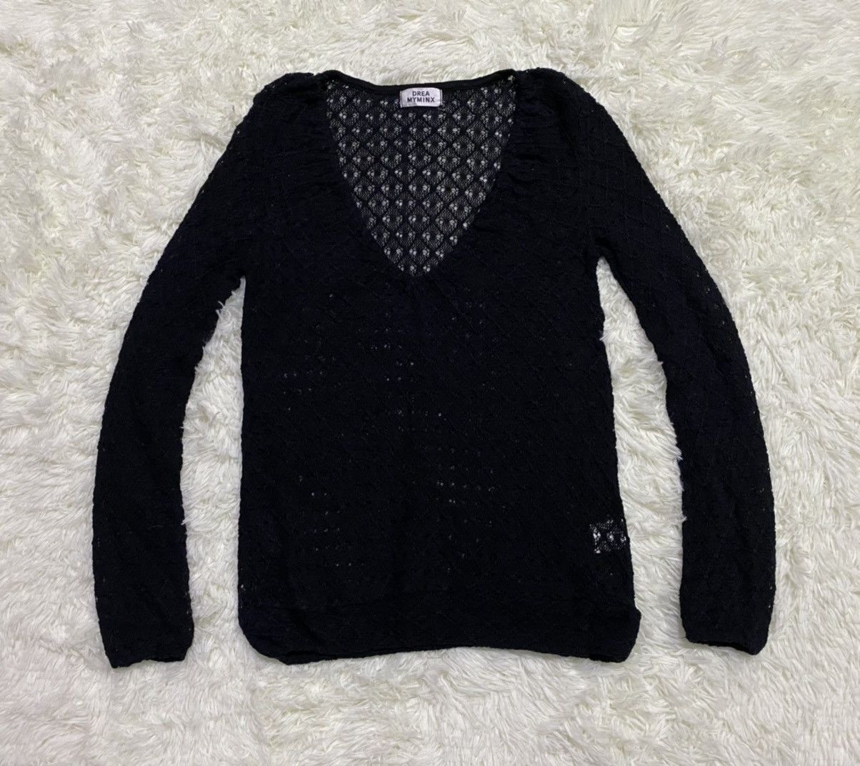 Japanese Brand Drea Myminx Crochet Sweater Pullover Size US S / EU 44-46 / 1 - 3 Thumbnail