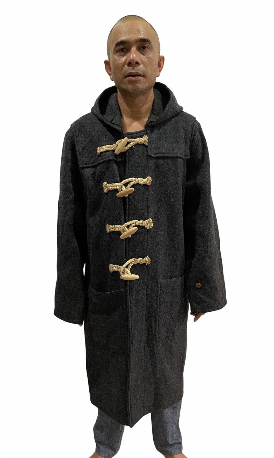 Avirex × Vintage Avirex Flight Garment Grey Wool Hooded Long Duffel Coat Size US M / EU 48-50 / 2 - 3 Thumbnail