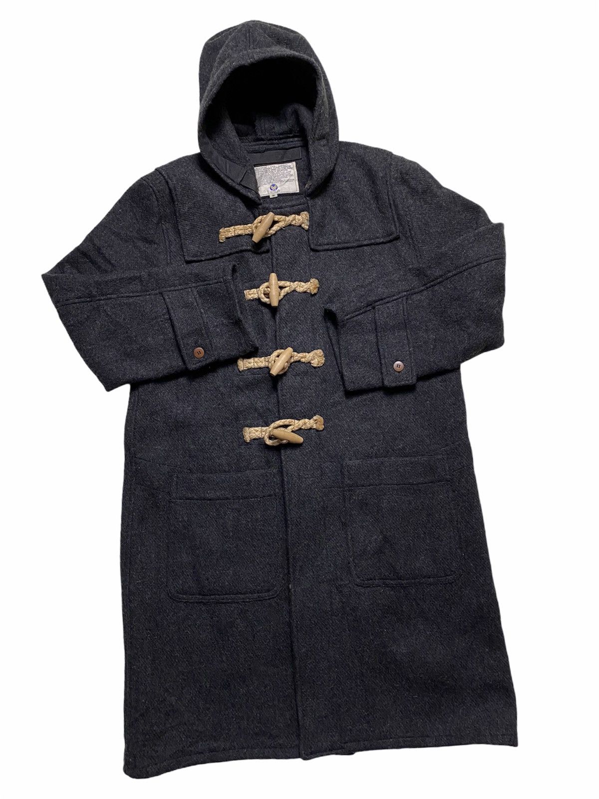 Avirex × Vintage Avirex Flight Garment Grey Wool Hooded Long Duffel Coat Size US M / EU 48-50 / 2 - 24 Thumbnail