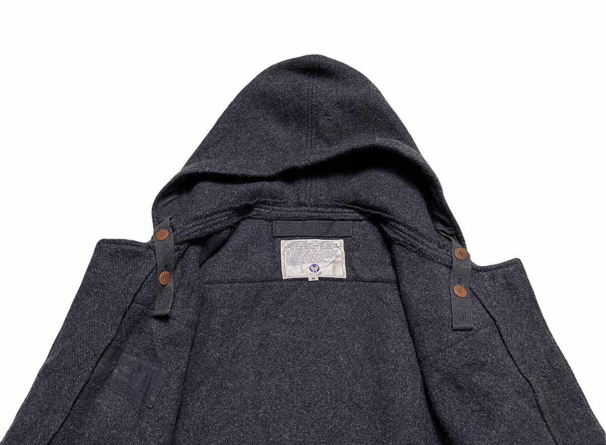 Avirex × Vintage Avirex Flight Garment Grey Wool Hooded Long Duffel Coat Size US M / EU 48-50 / 2 - 16 Thumbnail