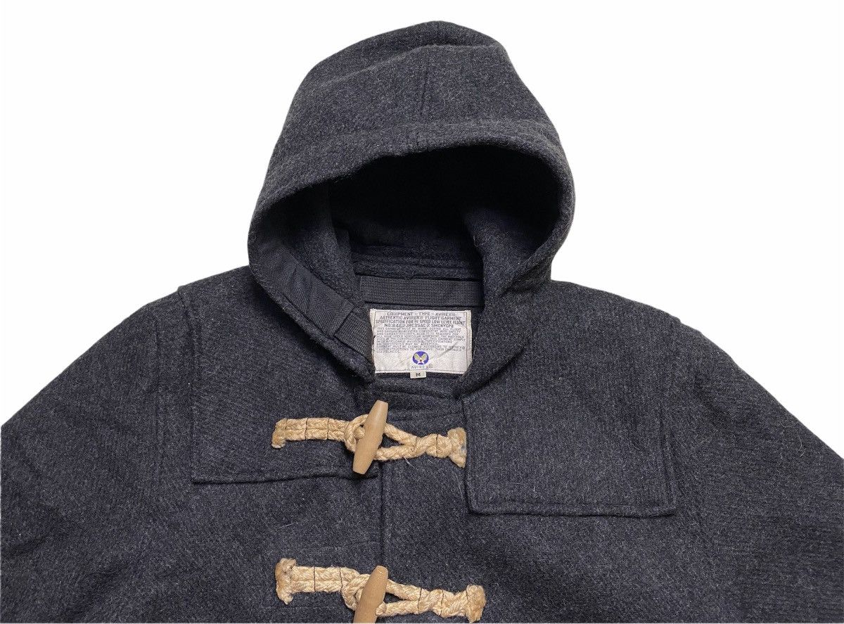 Avirex × Vintage Avirex Flight Garment Grey Wool Hooded Long Duffel Coat Size US M / EU 48-50 / 2 - 13 Thumbnail