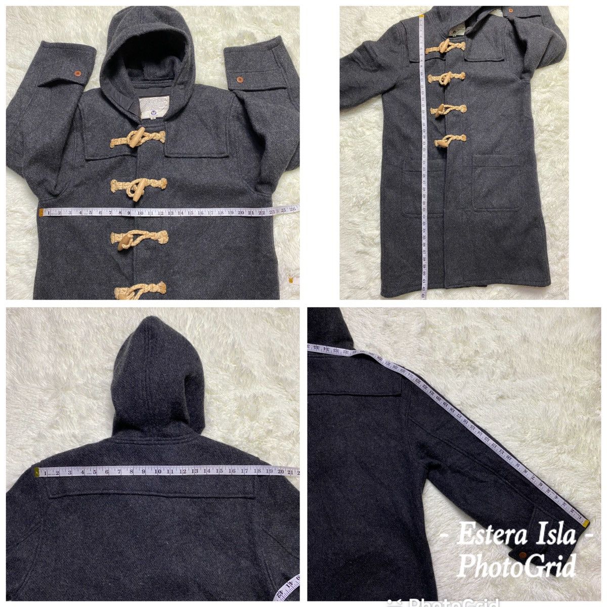 Avirex × Vintage Avirex Flight Garment Grey Wool Hooded Long Duffel Coat Size US M / EU 48-50 / 2 - 25 Thumbnail