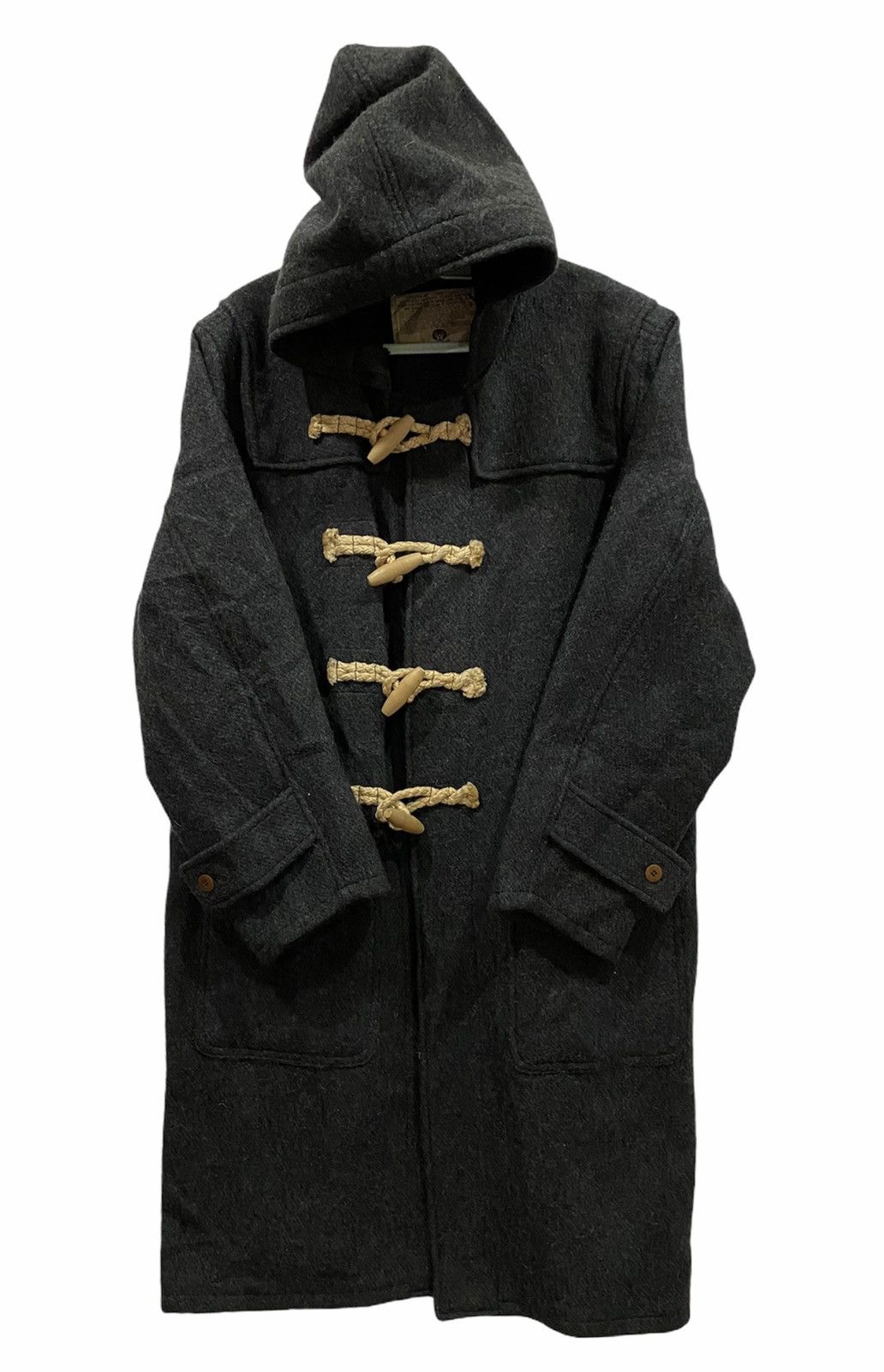 Avirex × Vintage Avirex Flight Garment Grey Wool Hooded Long Duffel Coat Size US M / EU 48-50 / 2 - 11 Thumbnail