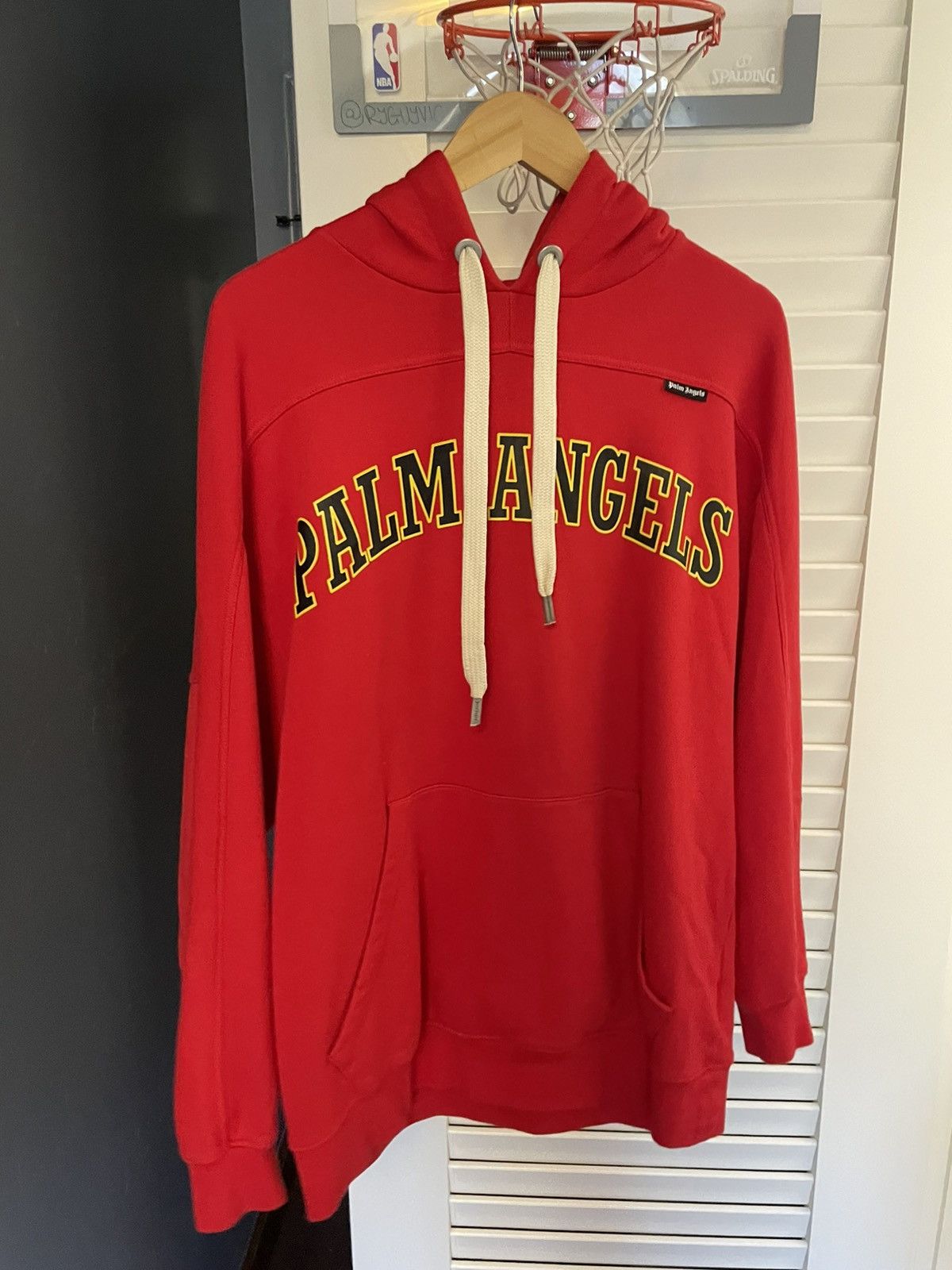 image of Palm Angels Palm Angles Arch Hoodie in Red, Men's (Size Medium)