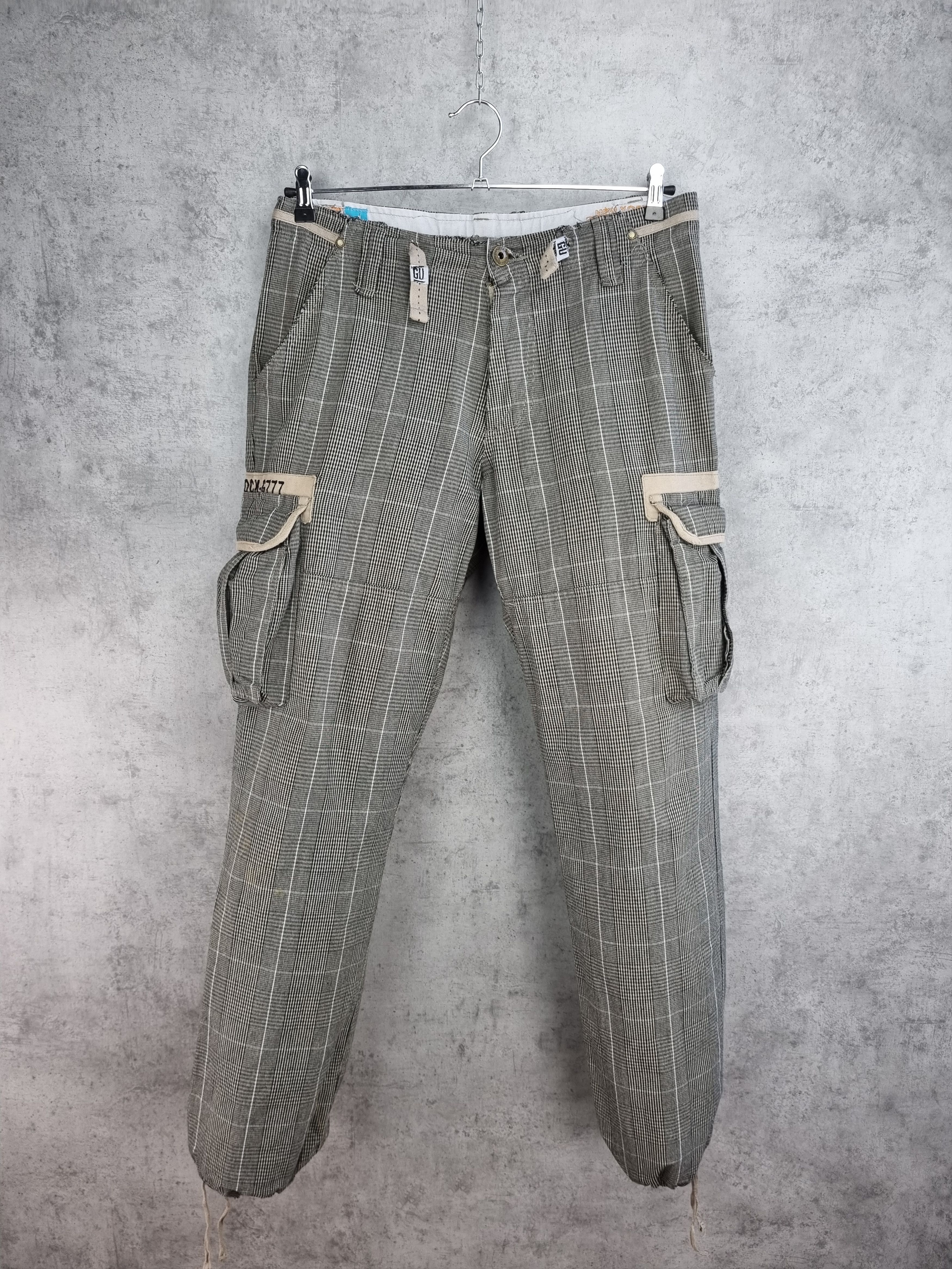 Japanese Brand × Seditionaries Rare Gangster Unit Plaid Cargo Vintage Pants Size US 32 / EU 48 - 3 Thumbnail