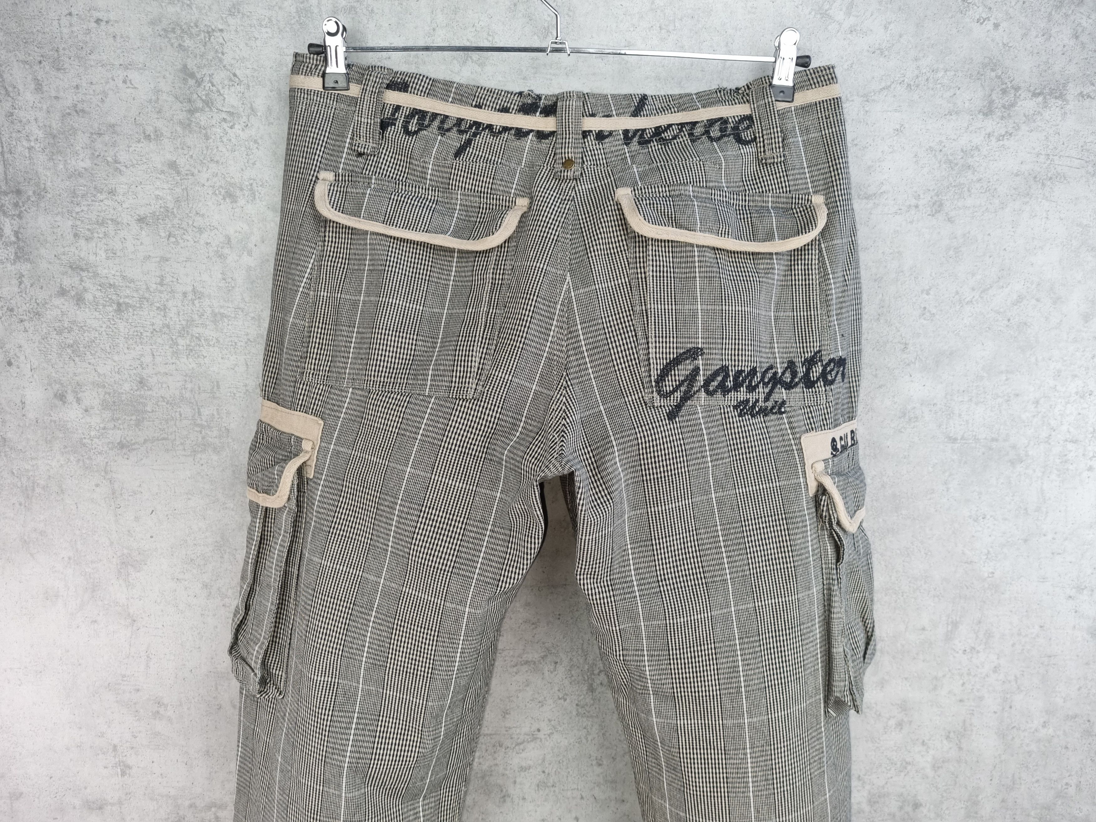 Japanese Brand × Seditionaries Rare Gangster Unit Plaid Cargo Vintage Pants Size US 32 / EU 48 - 2 Thumbnail