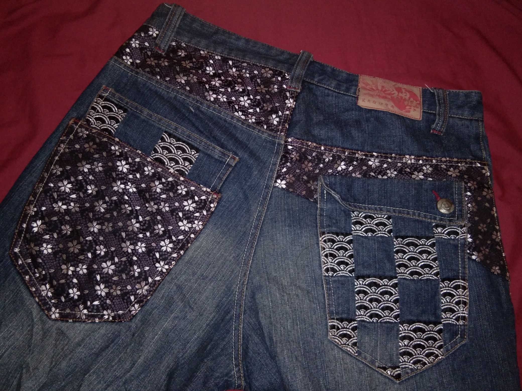 Japanese Brand Japanese Sukajan Floral Sakura Denim Embroidered Size US 36 / EU 52 - 1 Thumbnail