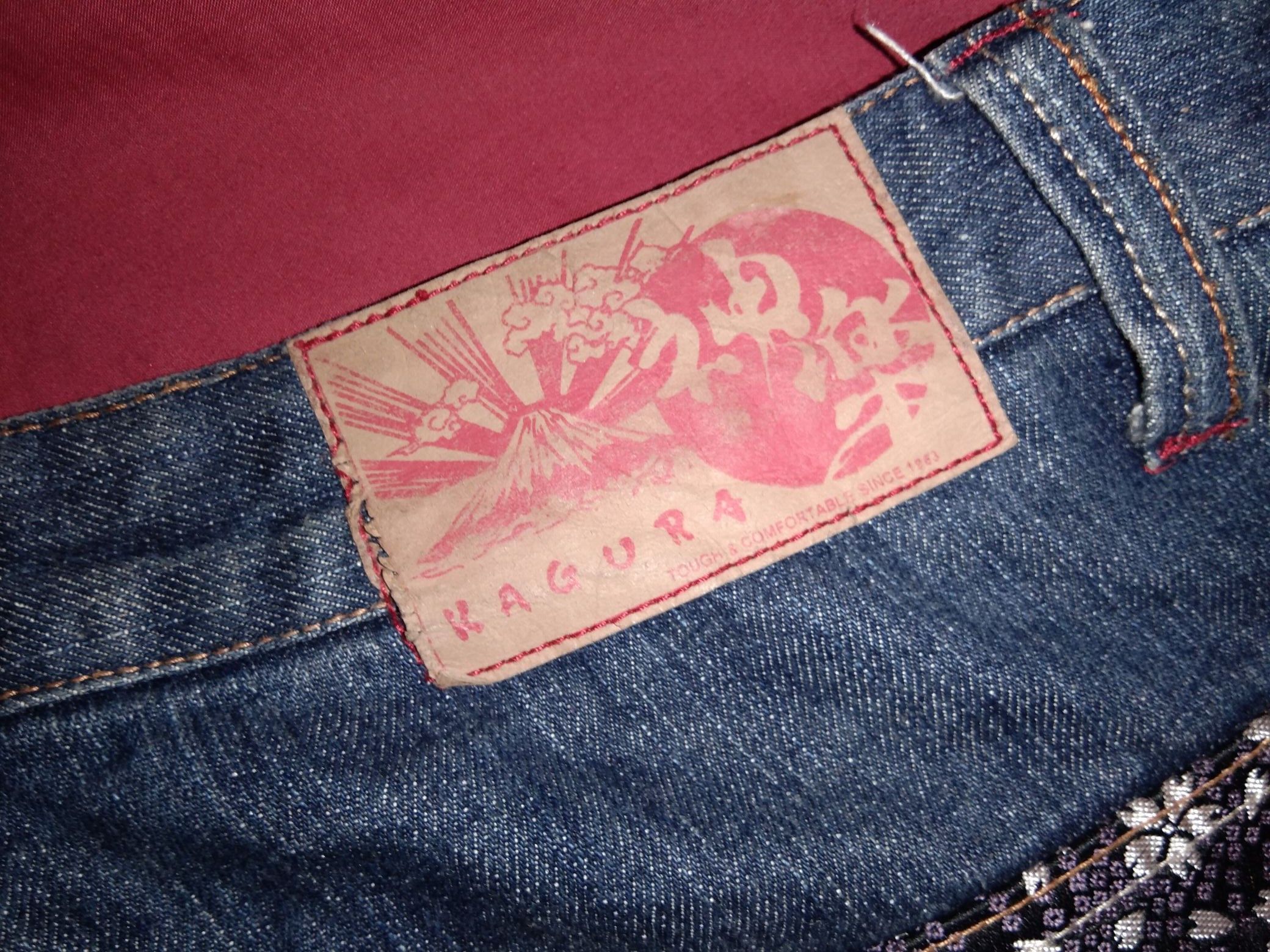 Japanese Brand Japanese Sukajan Floral Sakura Denim Embroidered Size US 36 / EU 52 - 5 Thumbnail