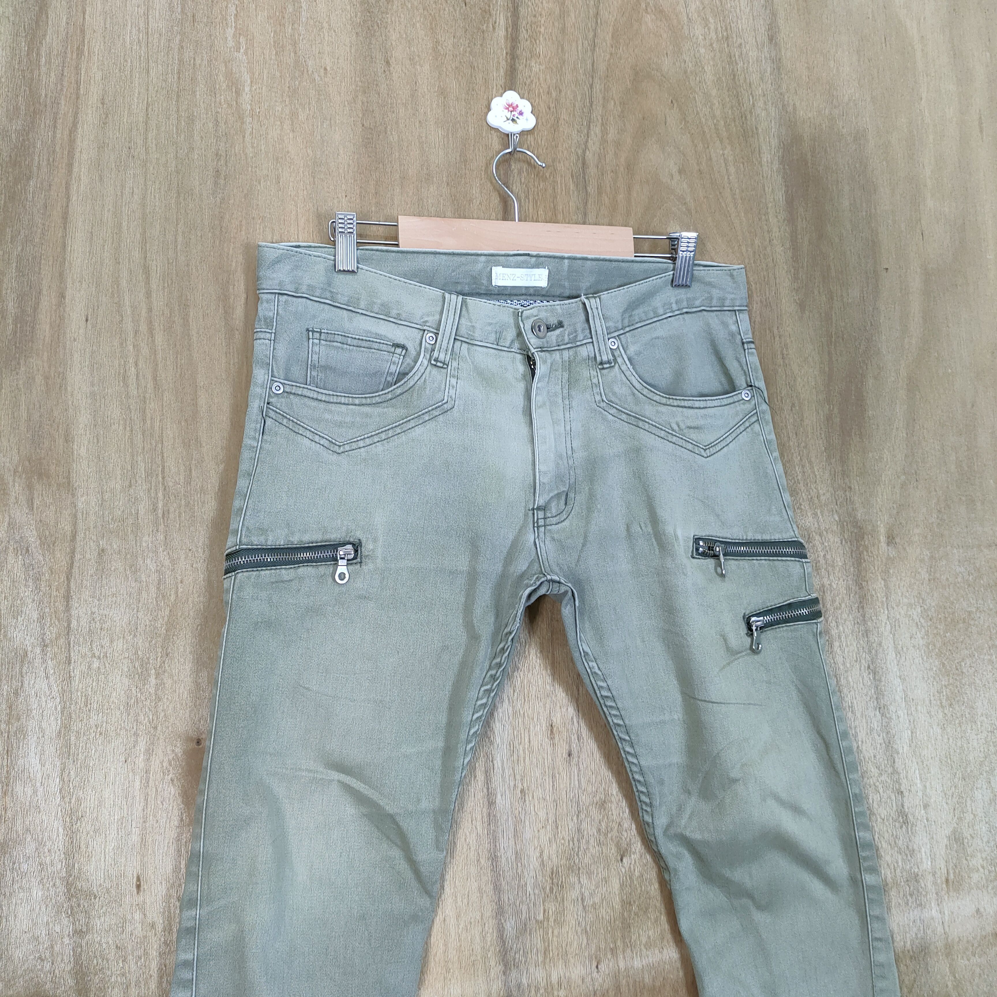 Japanese Brand MENZ STYLE FADED CARGO PANTS Size US 32 / EU 48 - 2 Thumbnail