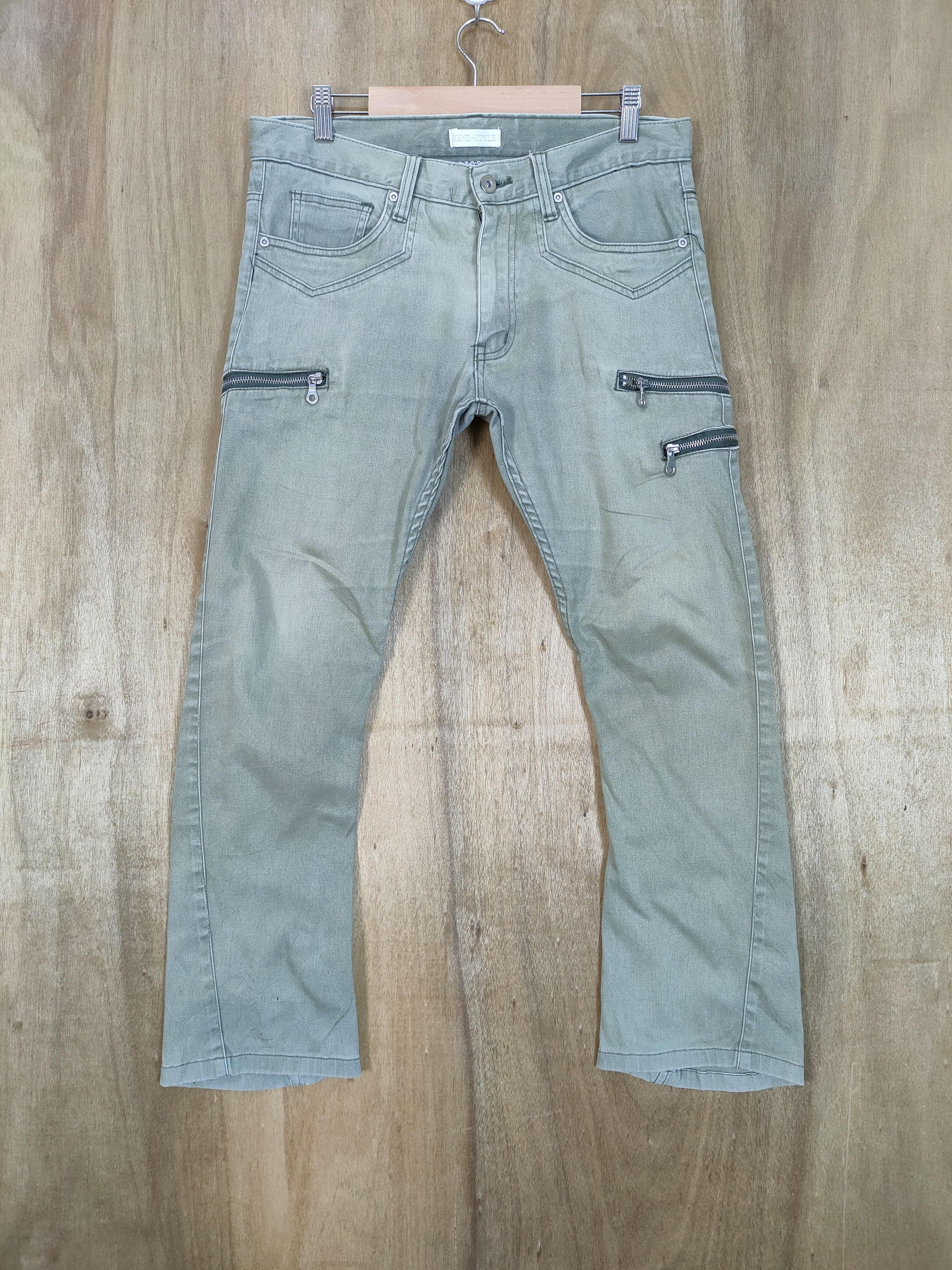 Japanese Brand MENZ STYLE FADED CARGO PANTS Size US 32 / EU 48 - 1 Thumbnail