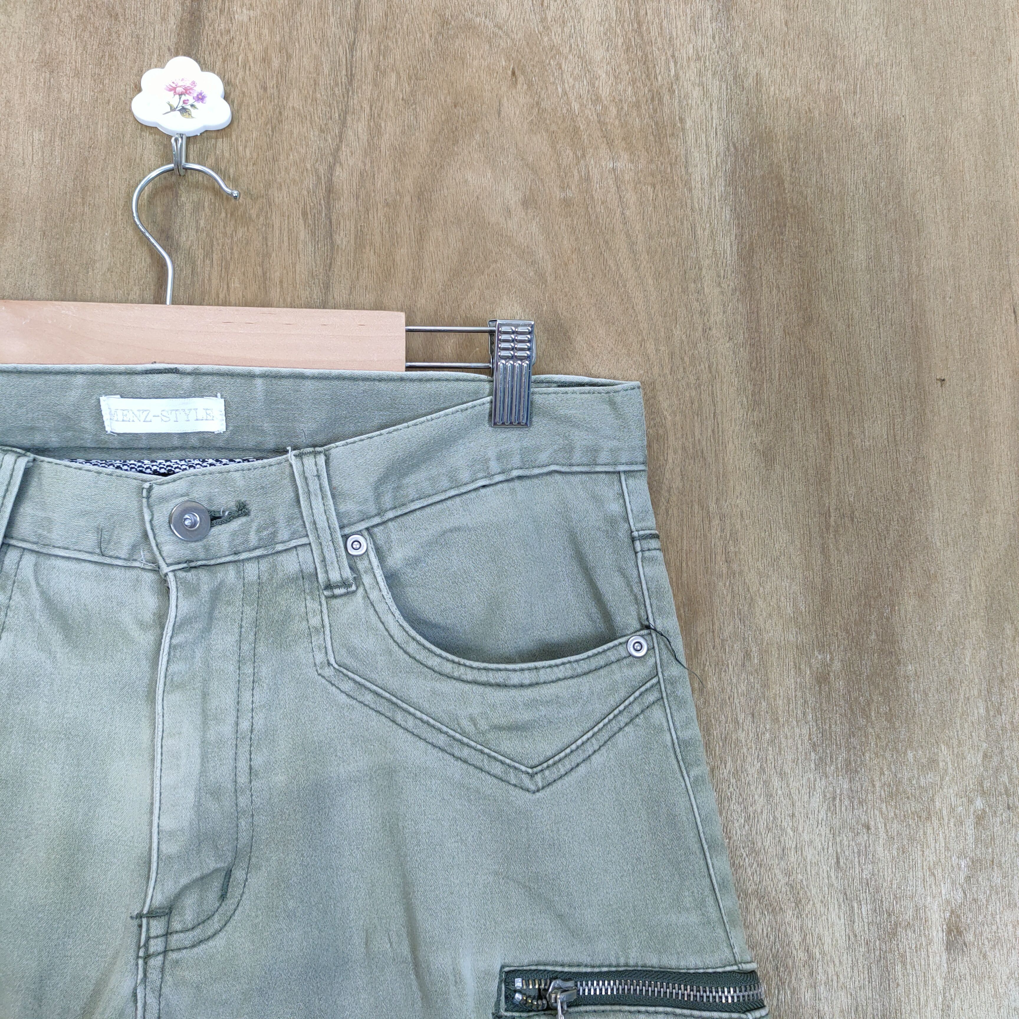 Japanese Brand MENZ STYLE FADED CARGO PANTS Size US 32 / EU 48 - 5 Thumbnail