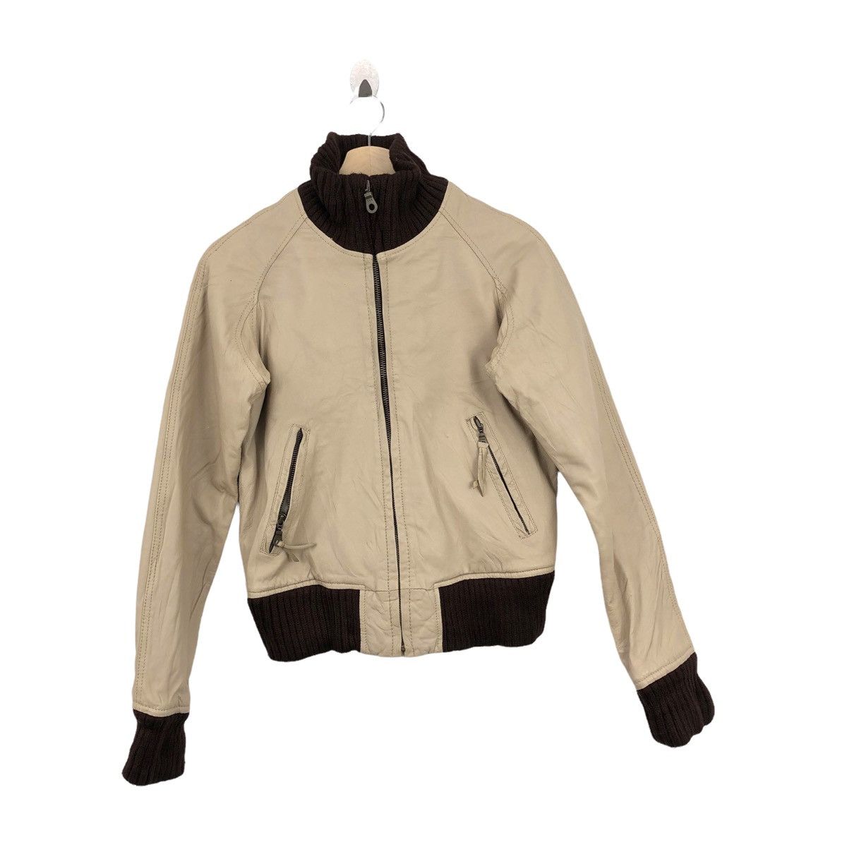 Vtg 90’ THE DECNER CLASSIC BRAND Leather Jacket Puffer