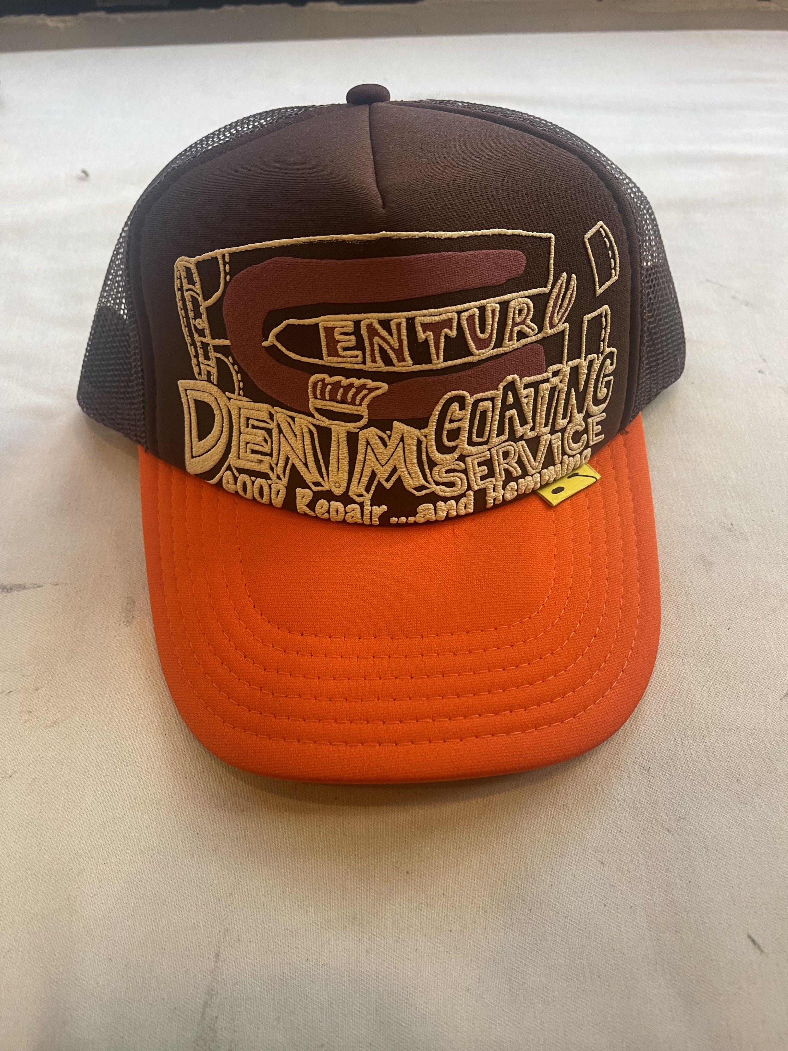 帽子 Kapital Century Denim Trucker Hat Kapital Century Denim Coating Service Trucker Cap Ecru Brown