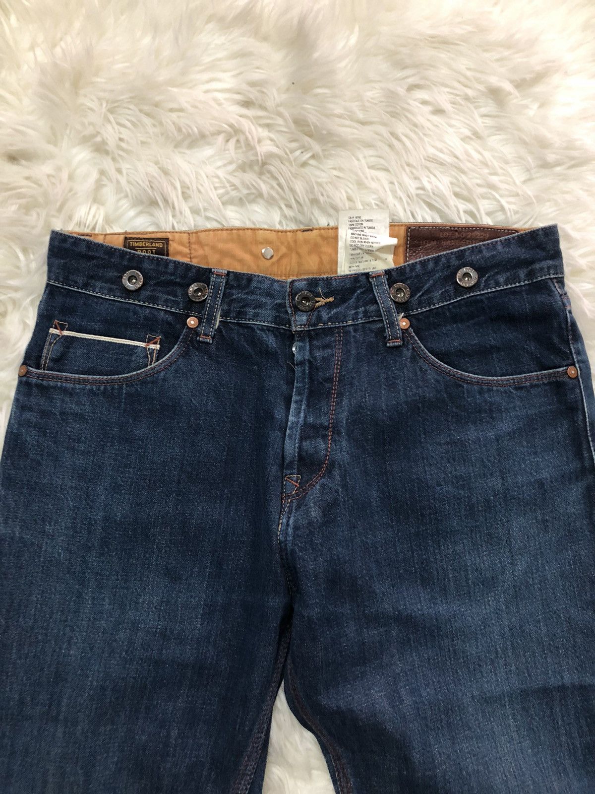 Handmade × Timberland TIMBERLAND boot company handstitch Selvedge jeans Size US 32 / EU 48 - 2 Thumbnail