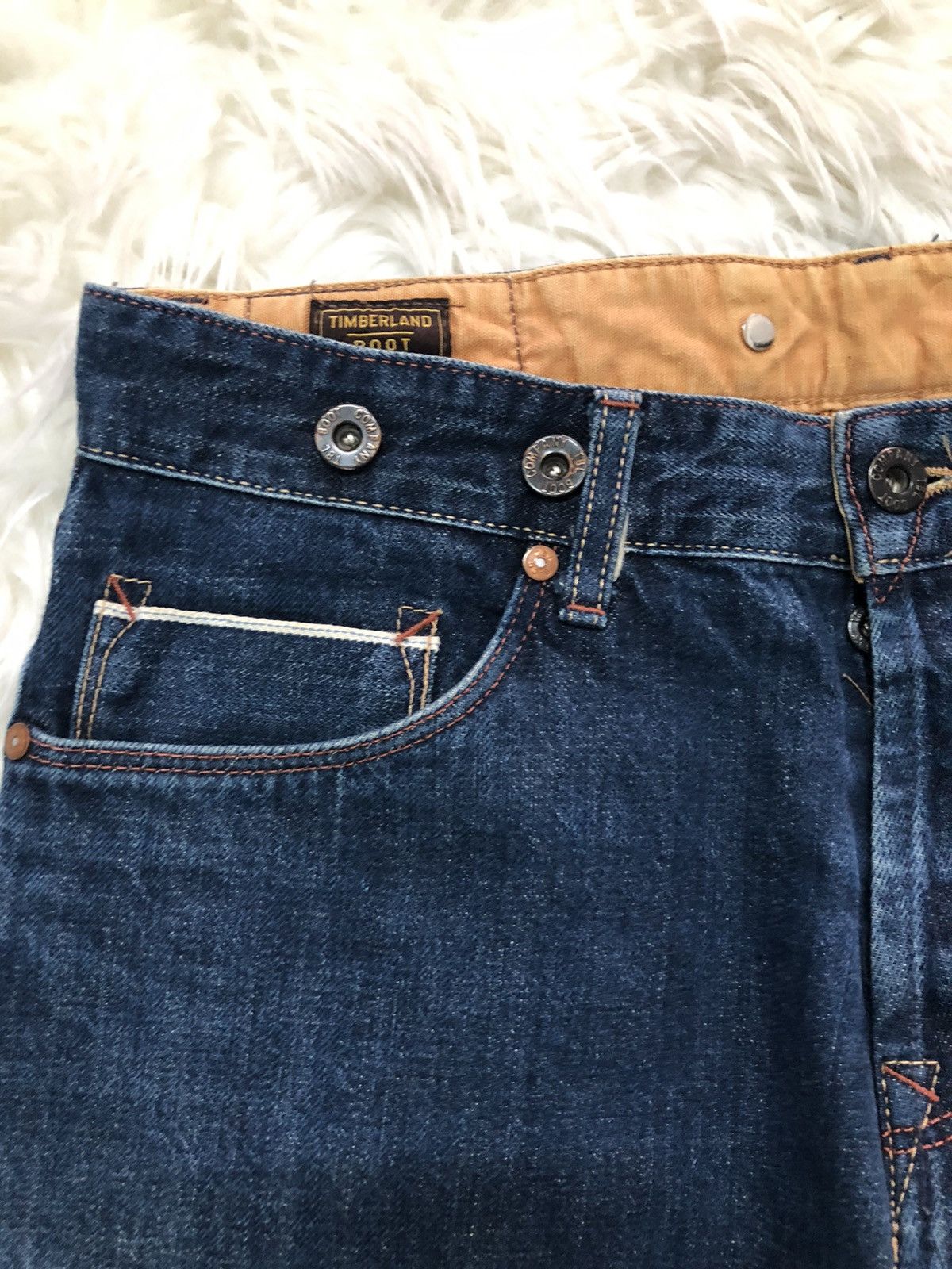 Handmade × Timberland TIMBERLAND boot company handstitch Selvedge jeans Size US 32 / EU 48 - 3 Thumbnail