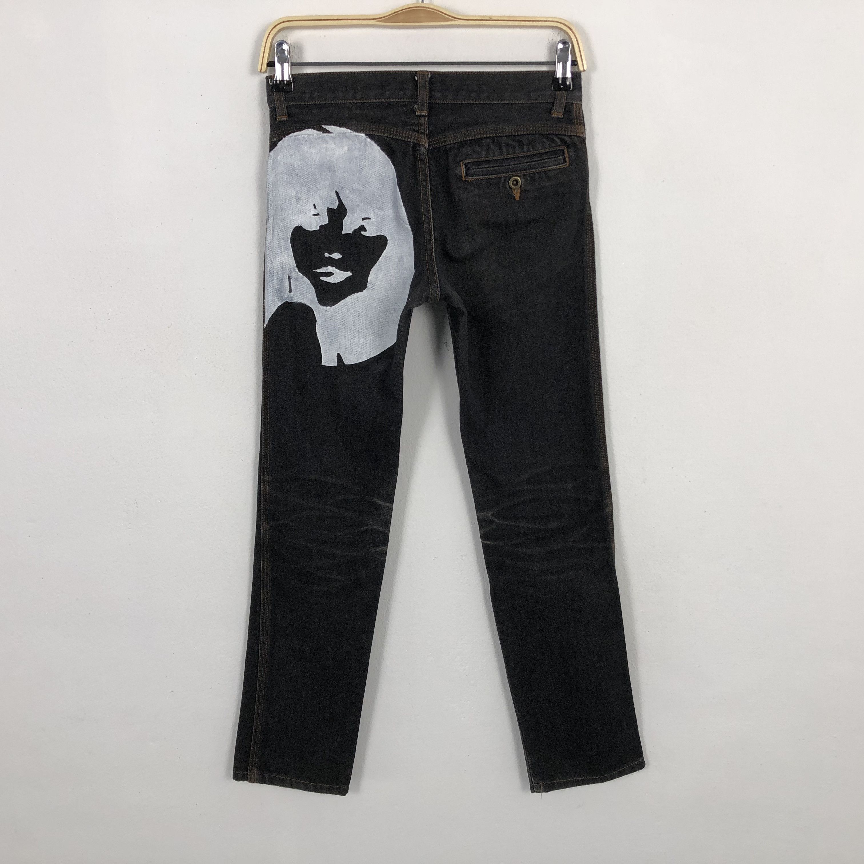 Hysteric Glamour × Japanese Brand × Vintage Vintage Hysteric Glamour Custom Big Logo Design Denim Jeans Size US 27 - 1 Thumbnail