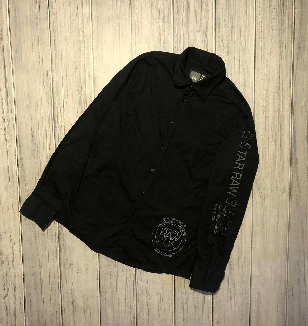 G-Star G-Star Raw Shirt Big Logo Button Ups Long Sleeve Black y2k Size US L / EU 52-54 / 3 - 6 Thumbnail