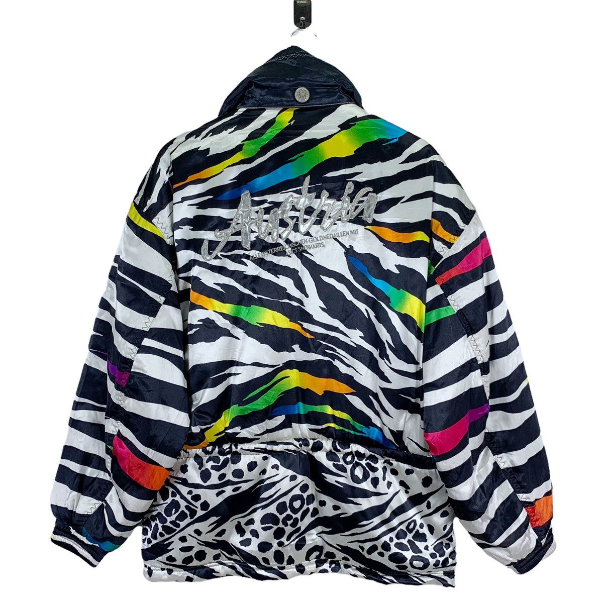 Asics × Vintage VINTAGE ASICS ZEBRA AUSTRIA NEON SKIWEAR SATIN JACKET Size US L / EU 52-54 / 3 - 10 Thumbnail