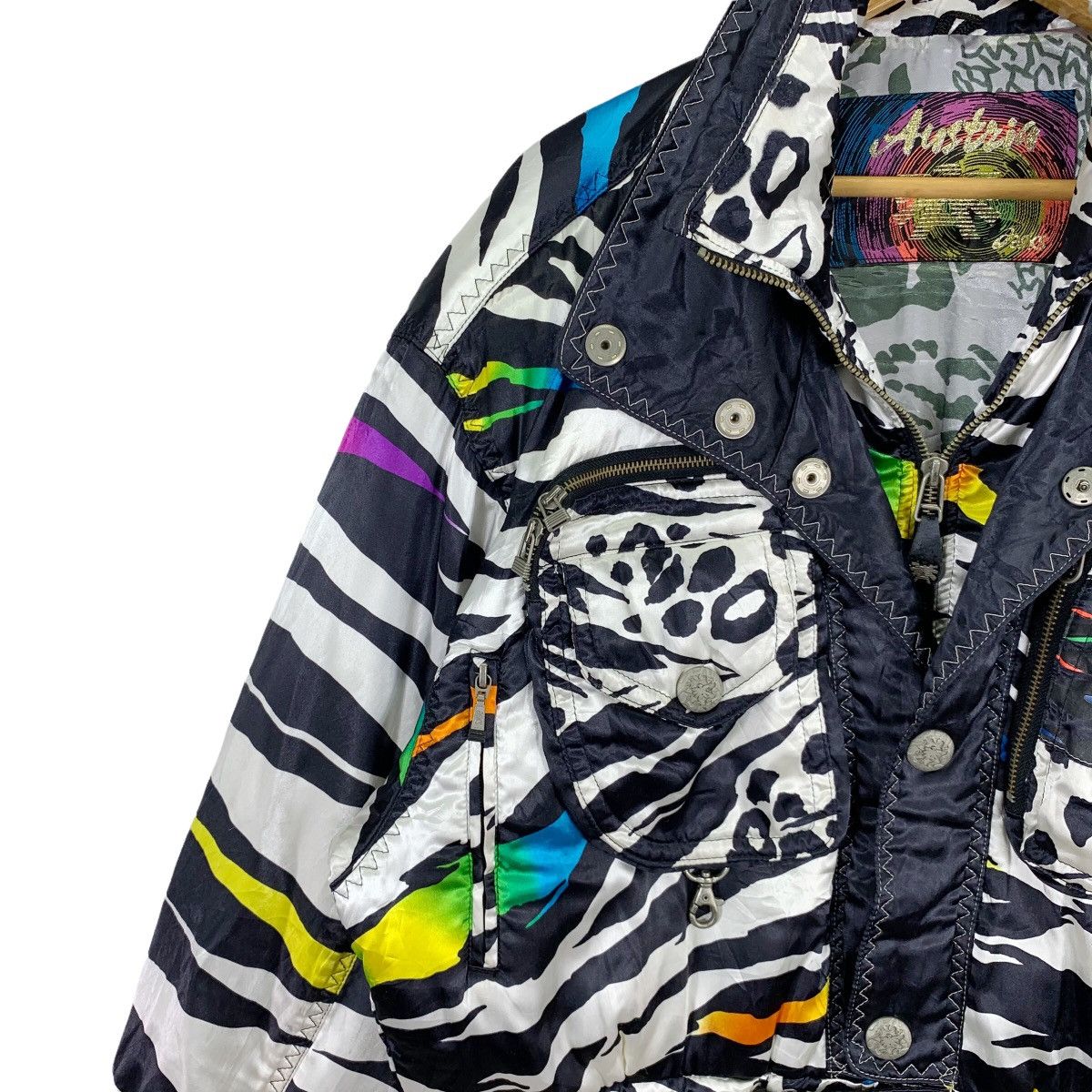 Asics × Vintage VINTAGE ASICS ZEBRA AUSTRIA NEON SKIWEAR SATIN JACKET Size US L / EU 52-54 / 3 - 8 Thumbnail