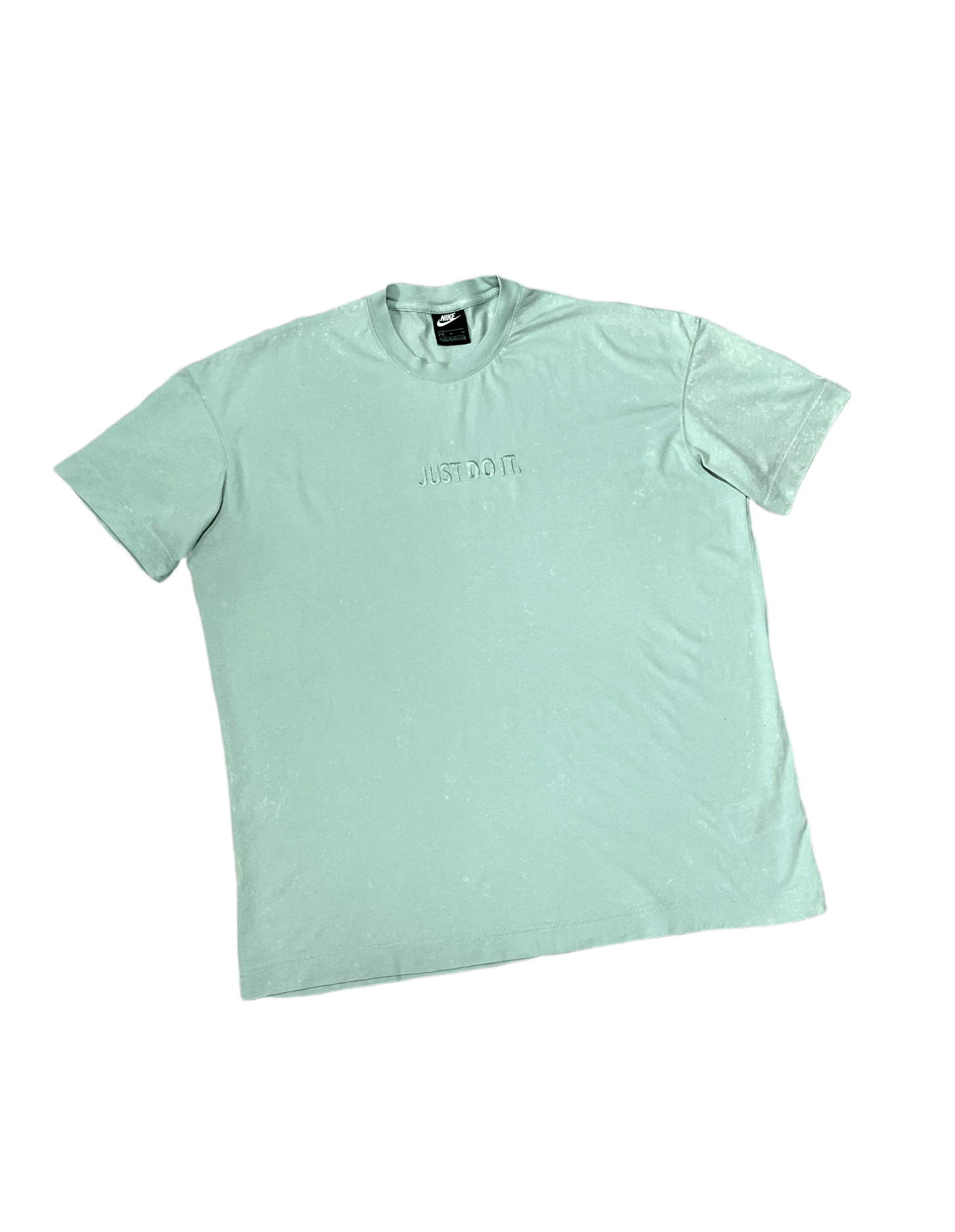 Nike streetwear nike embroidered just do it center logo green tee