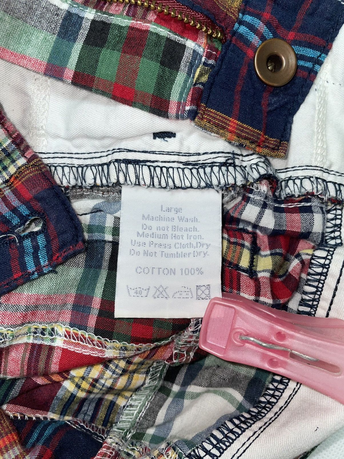 Beams Plus × Vintage Vintage Beams Plus Short Patchwork art designer japan plaid Size US 34 / EU 50 - 6 Thumbnail