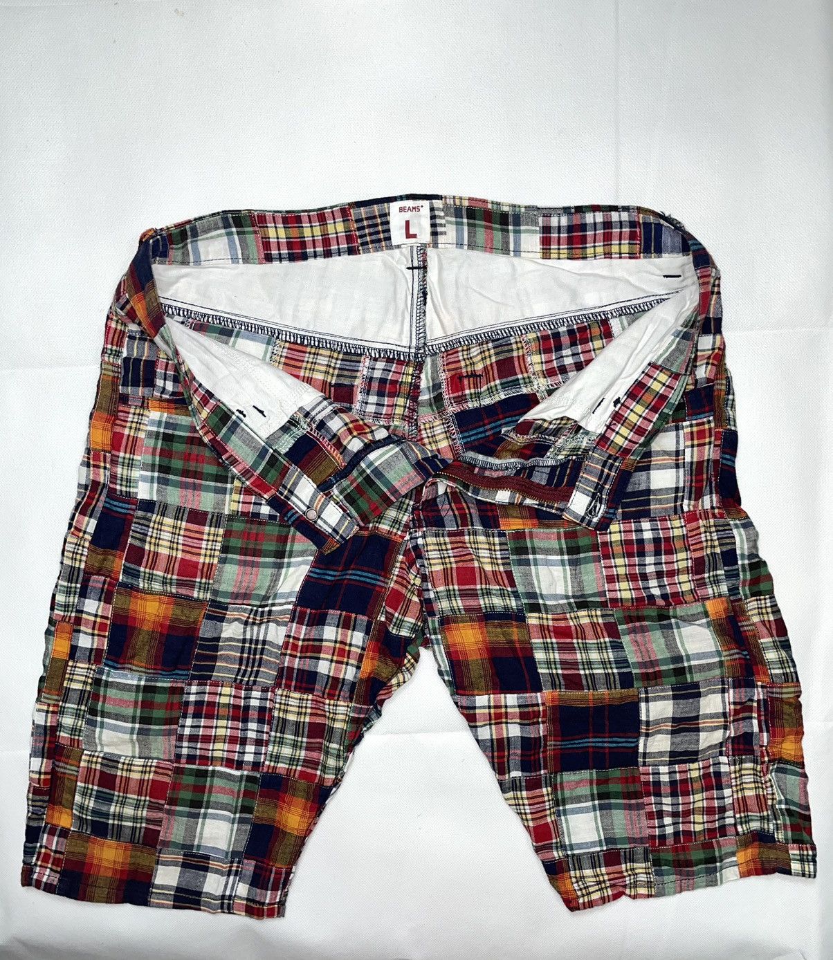 Beams Plus × Vintage Vintage Beams Plus Short Patchwork art designer japan plaid Size US 34 / EU 50 - 3 Thumbnail