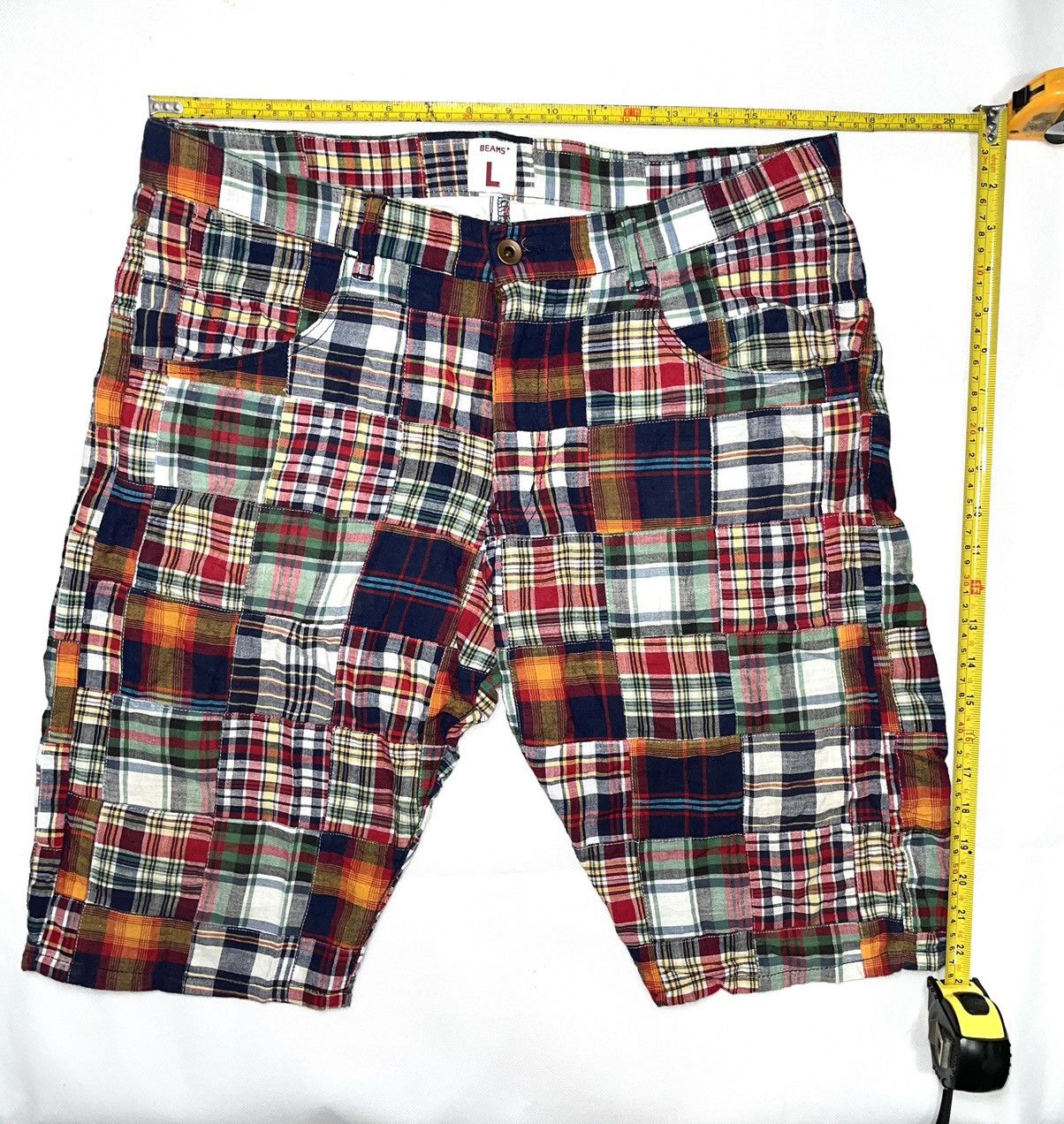 Beams Plus × Vintage Vintage Beams Plus Short Patchwork art designer japan plaid Size US 34 / EU 50 - 8 Thumbnail