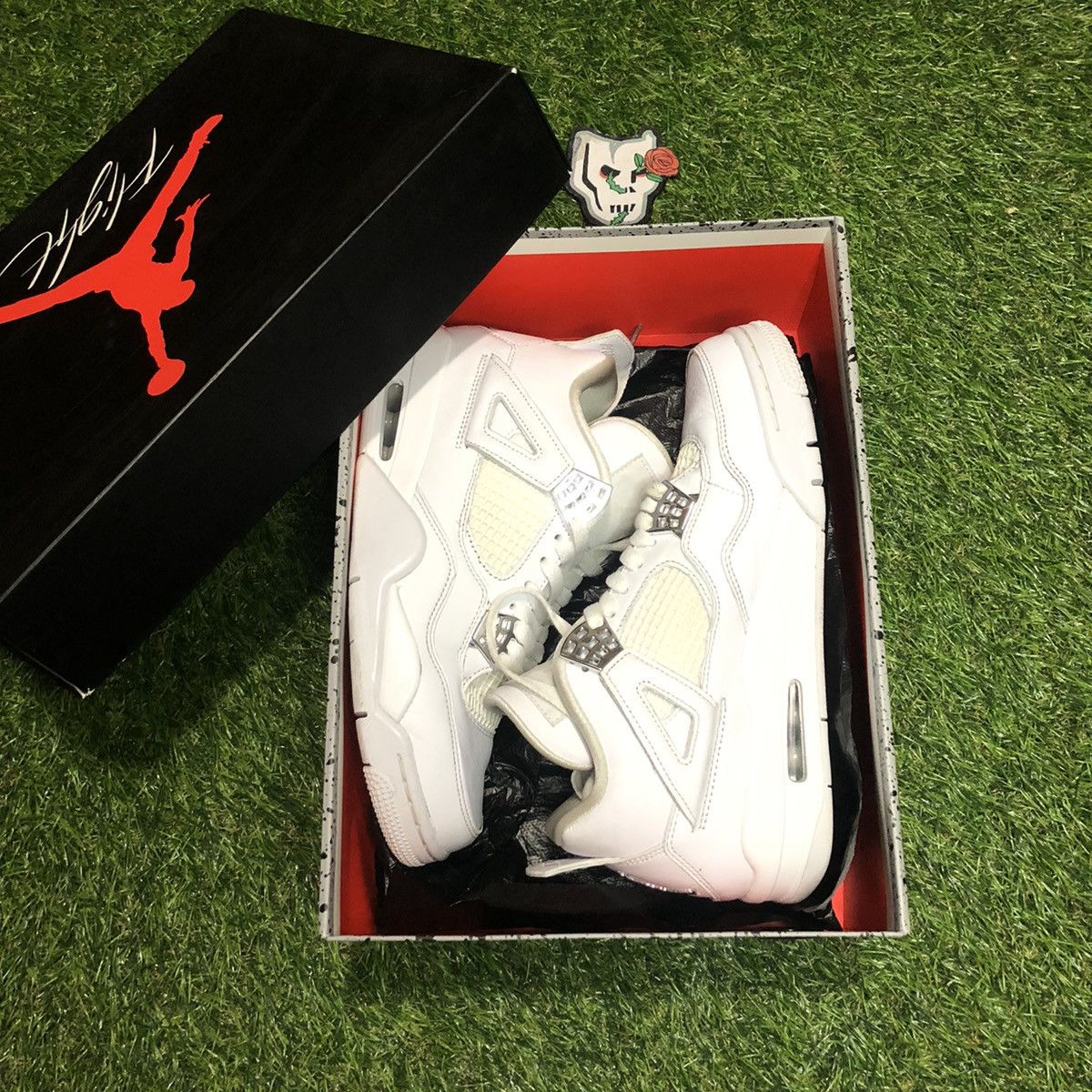 Pre-owned Jordan Brand Air Jordan 4 Retro Pure Money 2017 Shoes In White