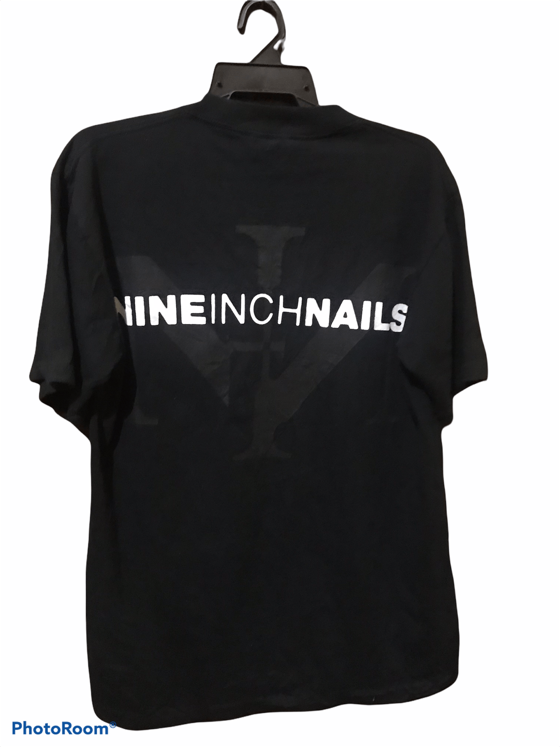 NINE INCHI NAILS Band T-shirt (Men's XL equivalent) cotton black type Vintage Second Hand