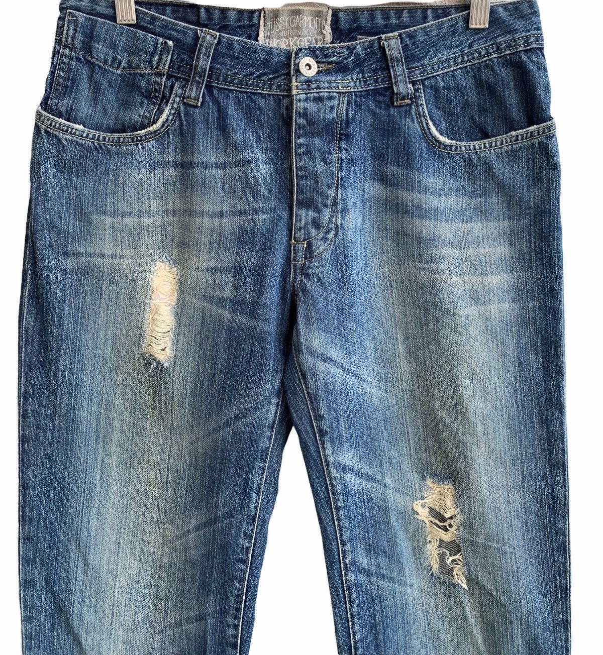 Stussy Distressed Stussy Streetwear Jeans Size US 30 / EU 46 - 3 Thumbnail