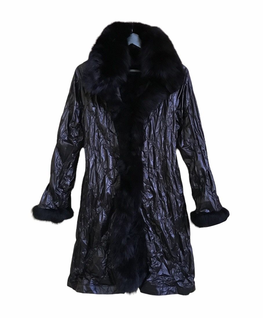 Designer Faux Fur Quilted Long Jacket
