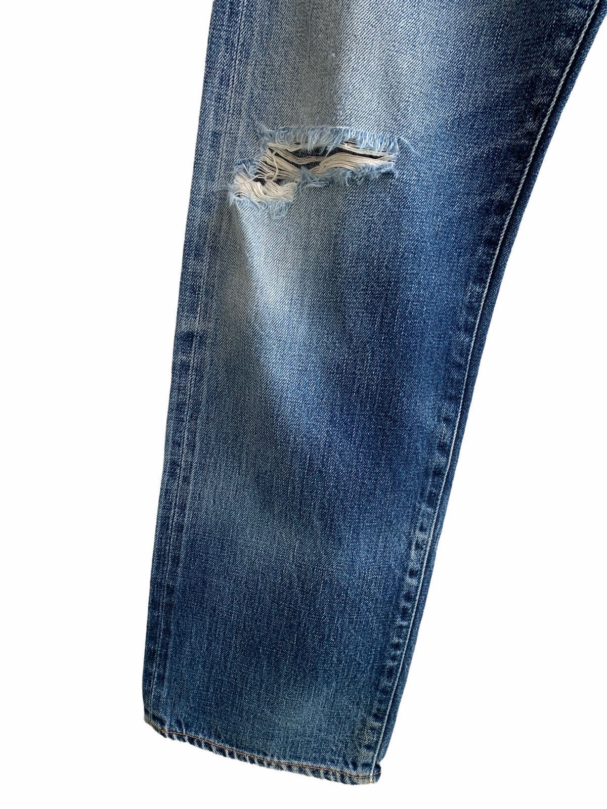 Blue Blue Japan × Japan Blue × Japanese Brand Vintage Distressed Japan Blue Selvedge Jeans Size US 32 / EU 48 - 10 Thumbnail