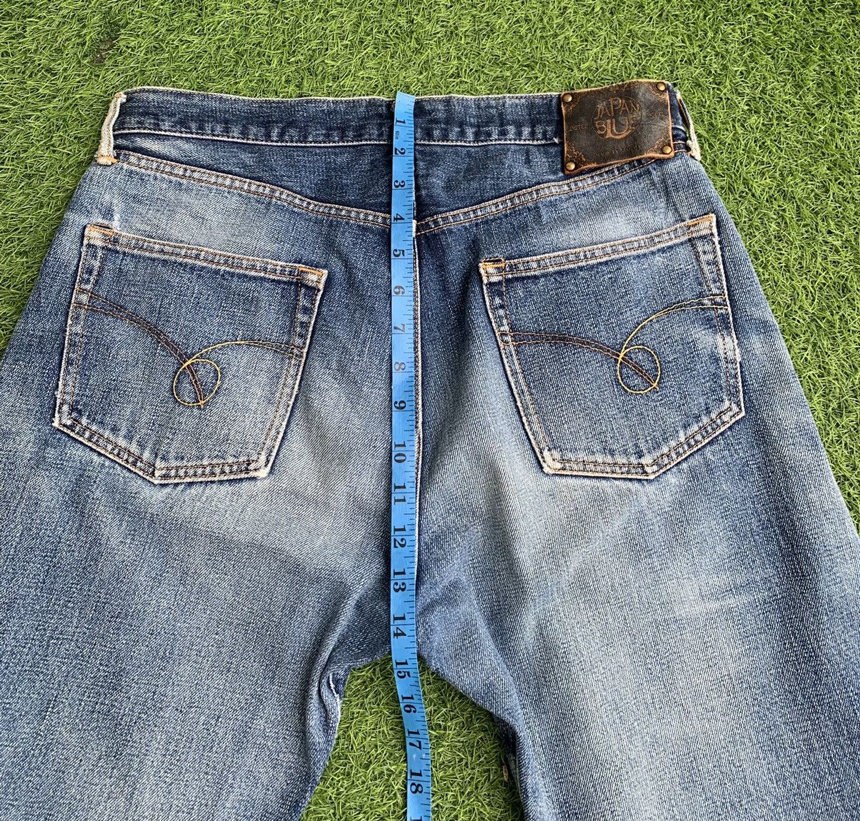 Blue Blue Japan × Japan Blue × Japanese Brand Vintage Distressed Japan Blue Selvedge Jeans Size US 32 / EU 48 - 17 Thumbnail