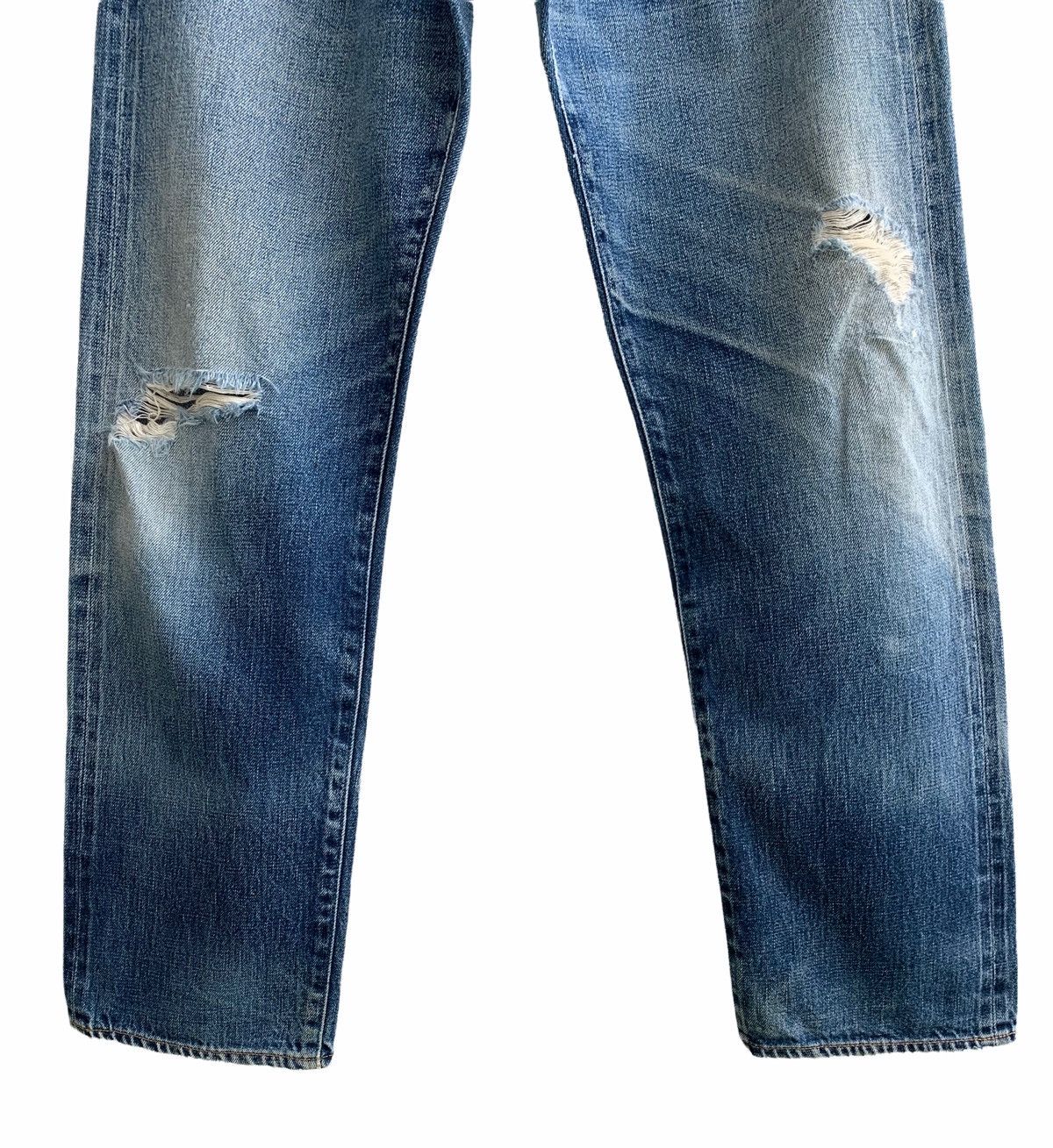 Blue Blue Japan × Japan Blue × Japanese Brand Vintage Distressed Japan Blue Selvedge Jeans Size US 32 / EU 48 - 8 Thumbnail