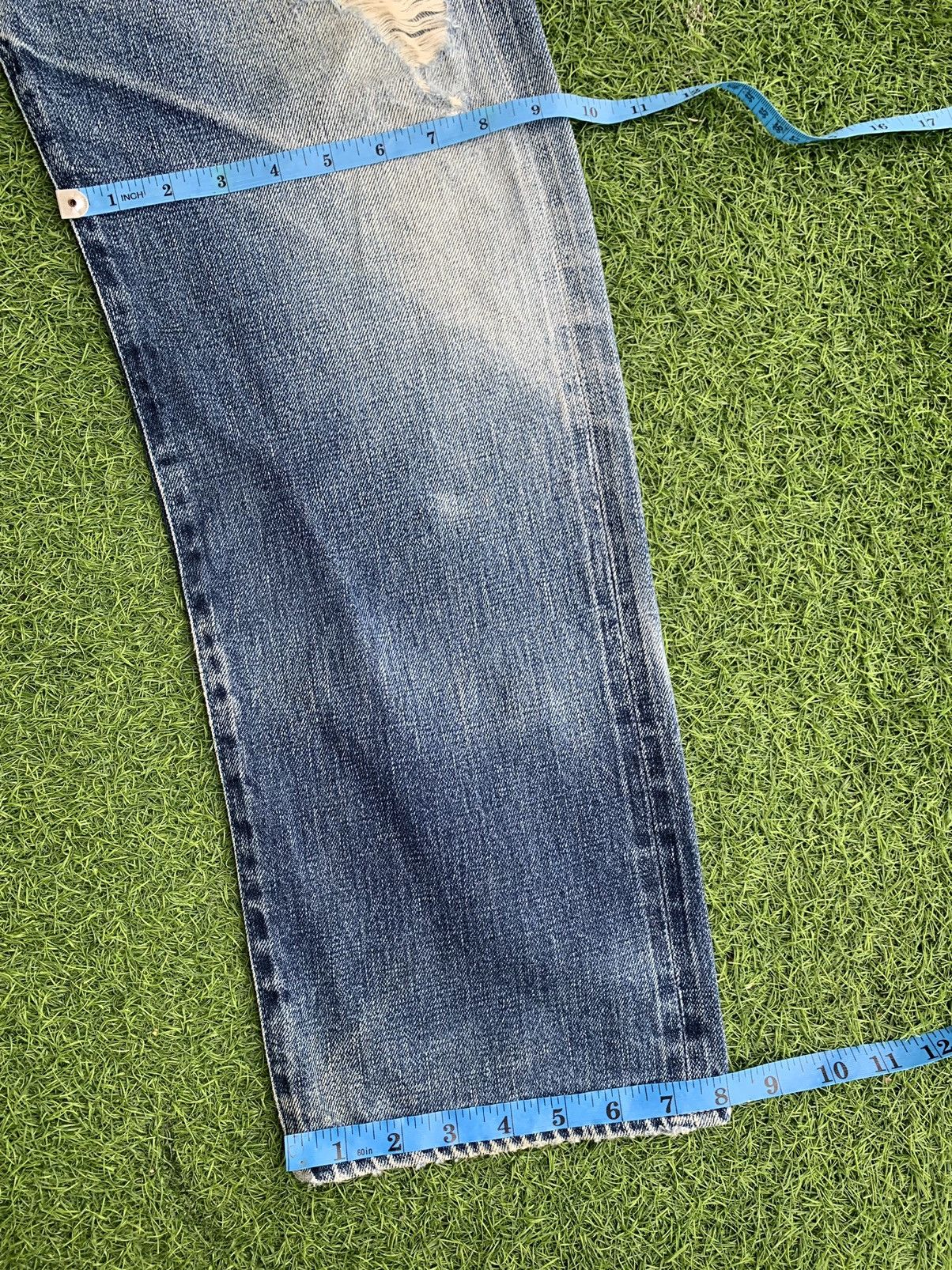Blue Blue Japan × Japan Blue × Japanese Brand Vintage Distressed Japan Blue Selvedge Jeans Size US 32 / EU 48 - 19 Thumbnail