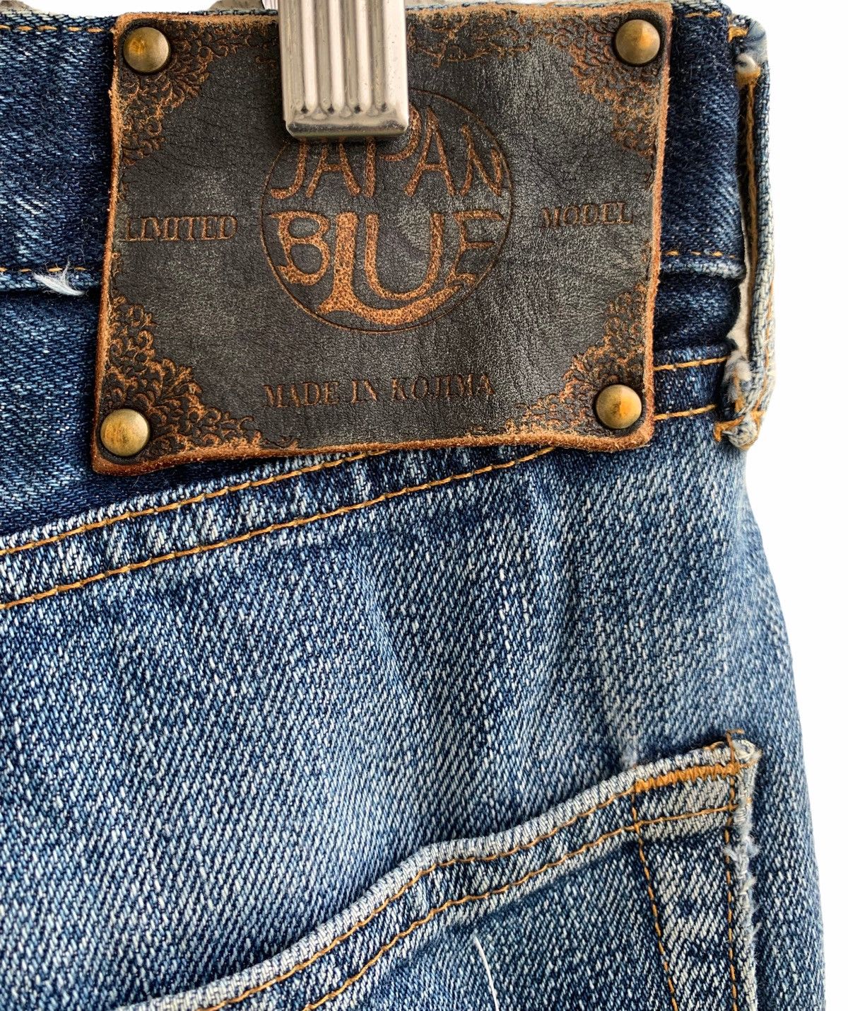 Blue Blue Japan × Japan Blue × Japanese Brand Vintage Distressed Japan Blue Selvedge Jeans Size US 32 / EU 48 - 11 Thumbnail