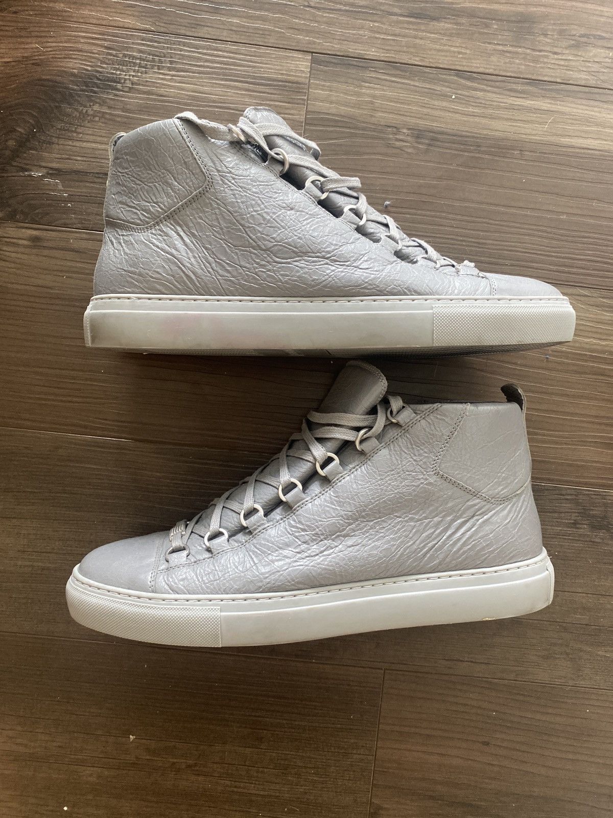 Balenciaga Balenciaga Arena High 'Metallic Silver' Sneakers | Grailed