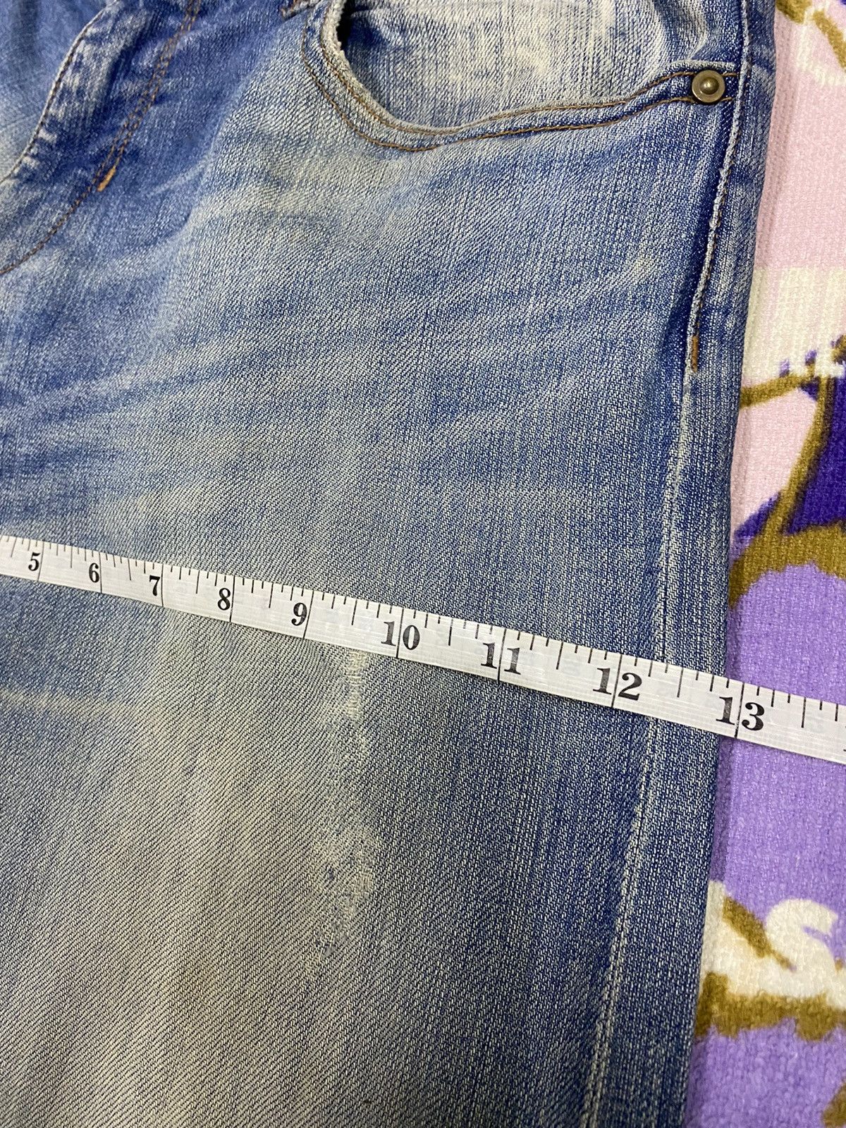 Issey Miyake × Tete Homme TETE HOMME x Issey Miyake Distressed Denim Jeans x Rare Size US 34 / EU 50 - 13 Thumbnail