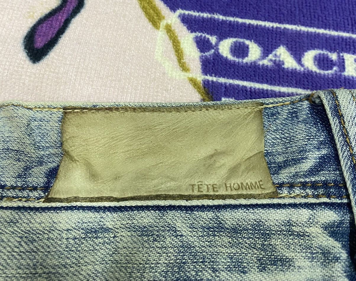 Issey Miyake × Tete Homme TETE HOMME x Issey Miyake Distressed Denim Jeans x Rare Size US 34 / EU 50 - 7 Thumbnail