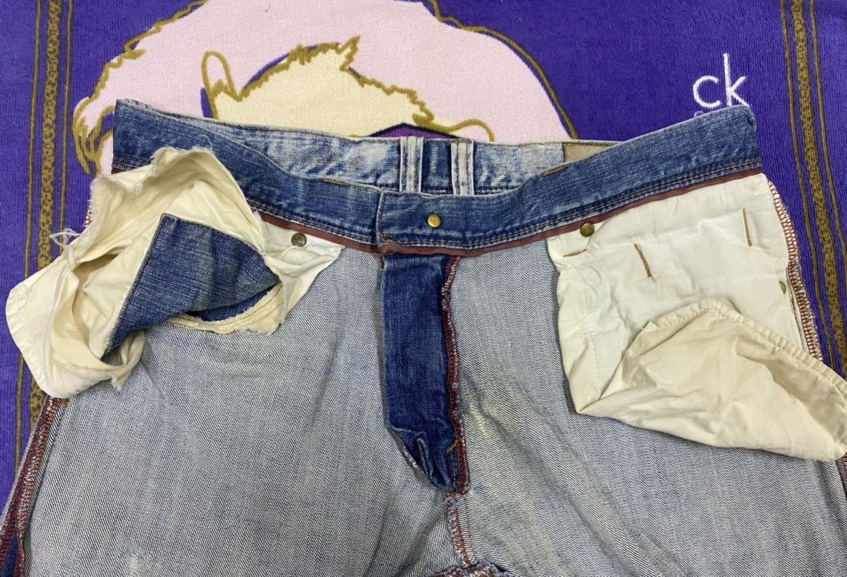 Issey Miyake × Tete Homme TETE HOMME x Issey Miyake Distressed Denim Jeans x Rare Size US 34 / EU 50 - 17 Thumbnail