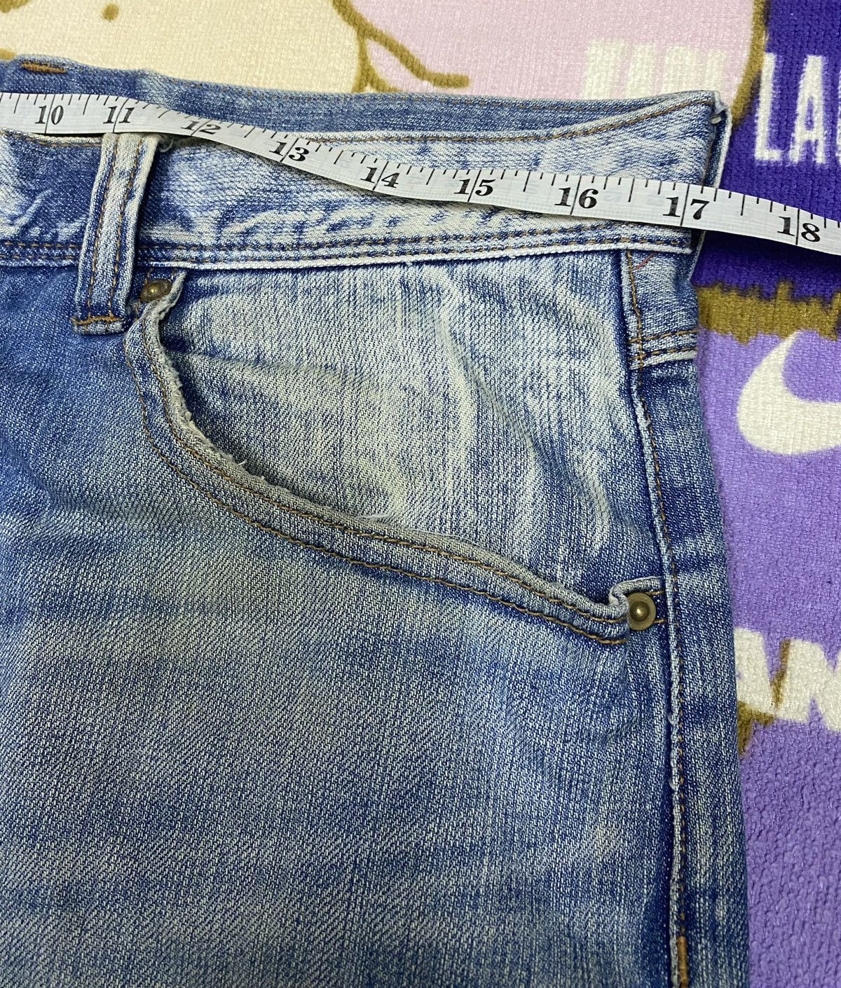 Issey Miyake × Tete Homme TETE HOMME x Issey Miyake Distressed Denim Jeans x Rare Size US 34 / EU 50 - 11 Thumbnail