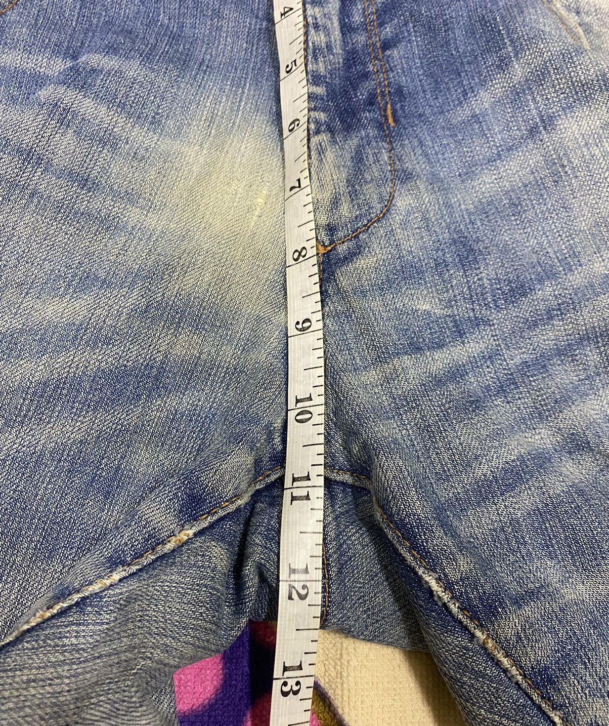 Issey Miyake × Tete Homme TETE HOMME x Issey Miyake Distressed Denim Jeans x Rare Size US 34 / EU 50 - 12 Thumbnail