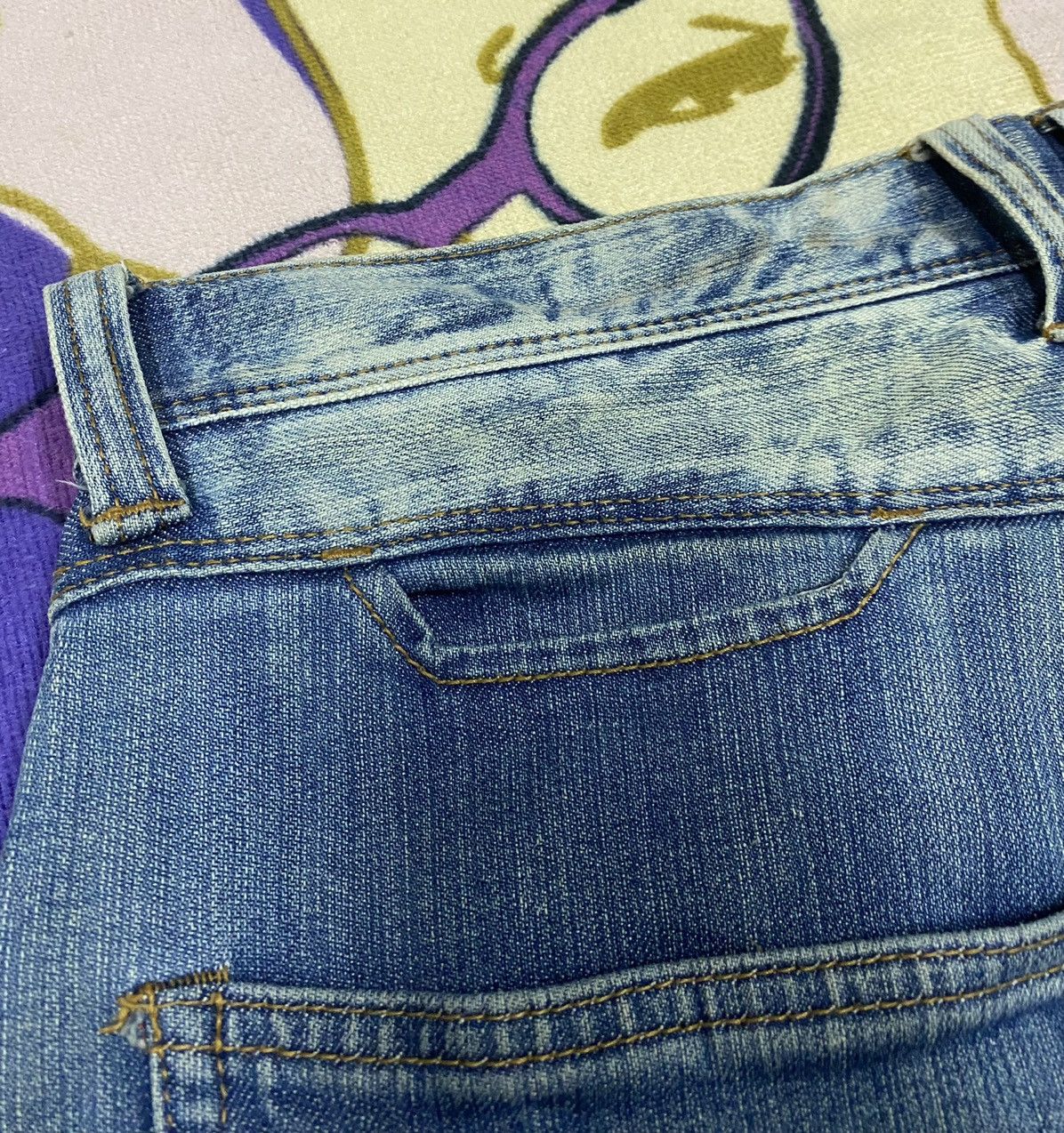 Issey Miyake × Tete Homme TETE HOMME x Issey Miyake Distressed Denim Jeans x Rare Size US 34 / EU 50 - 6 Thumbnail