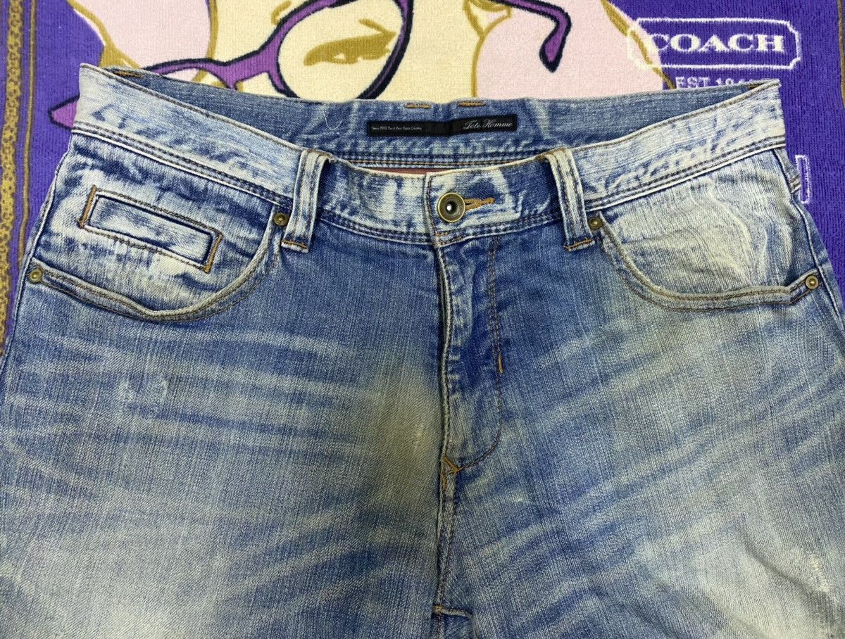 Issey Miyake × Tete Homme TETE HOMME x Issey Miyake Distressed Denim Jeans x Rare Size US 34 / EU 50 - 4 Thumbnail