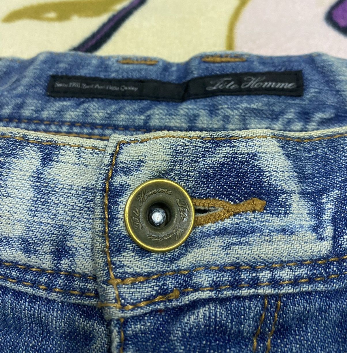 Issey Miyake × Tete Homme TETE HOMME x Issey Miyake Distressed Denim Jeans x Rare Size US 34 / EU 50 - 5 Thumbnail